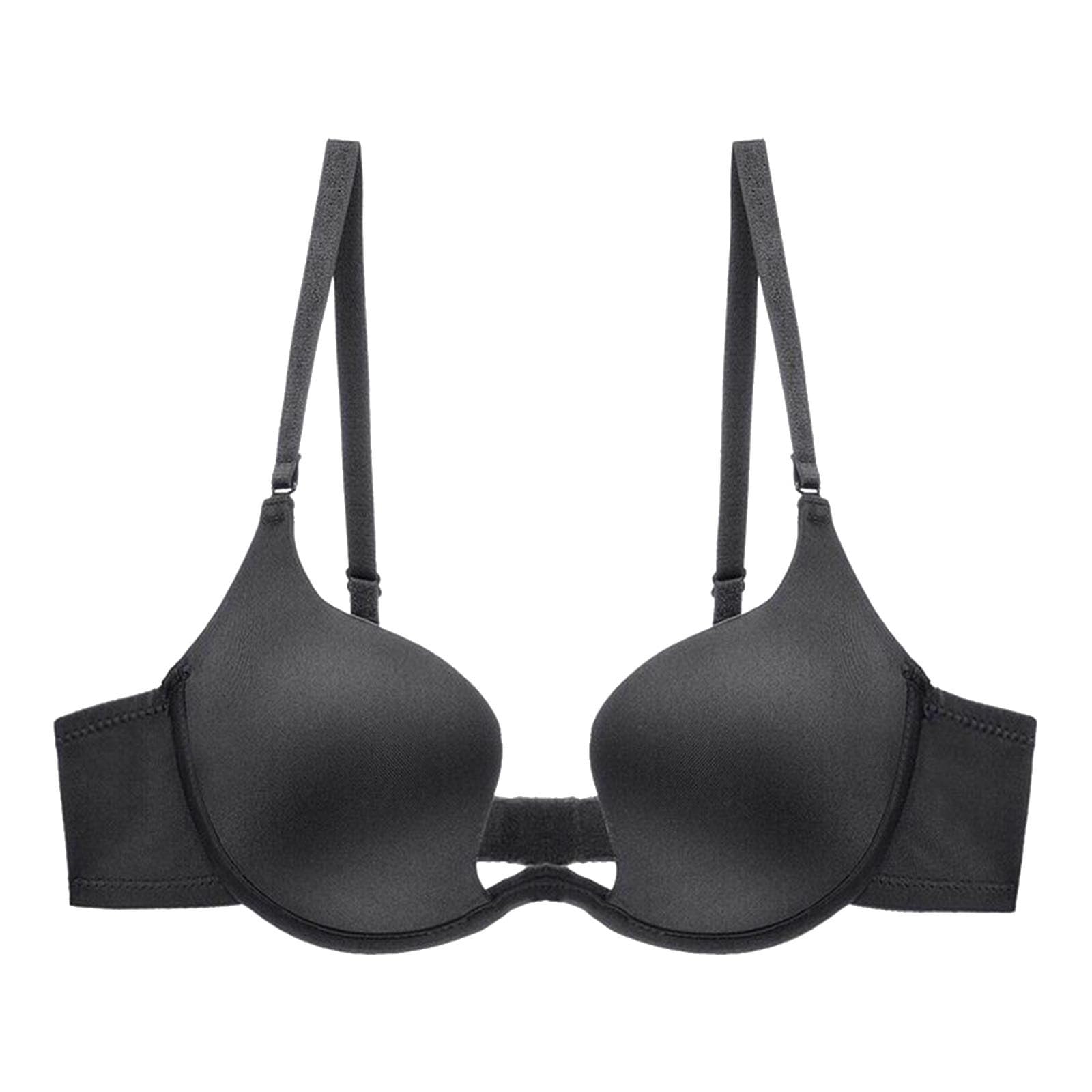 Womens Deep Plunge Low Cut Bra Convertible U Shaped Lift Backless Bra Seamless Smooth Push Up Underwire Cleavage