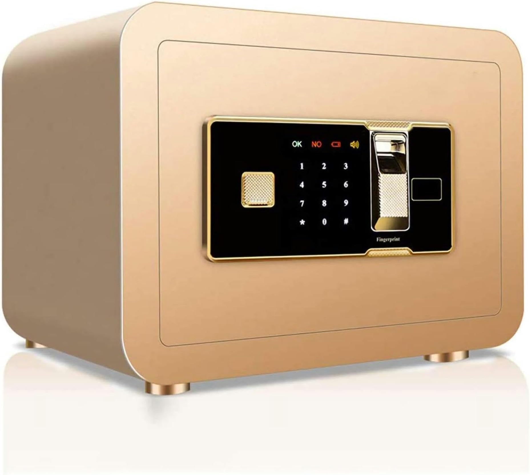 Seguridad para el hogar de Acero con Cerradura de combinación, Resistente al Fuego con Huellas Dactilares, Caja Fuerte a Prueba de Fuego con Teclado Digital y Estante extraíble, para medicamentos,