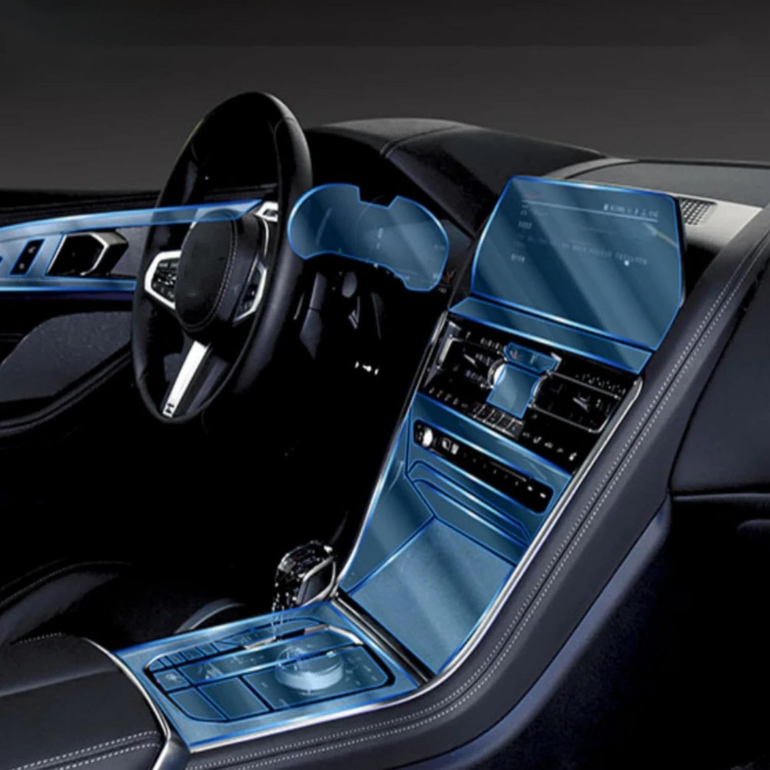 Film transparent TPU pour panneau de vitesse de BMW Série 8 G14 G15 G16 protection voiture