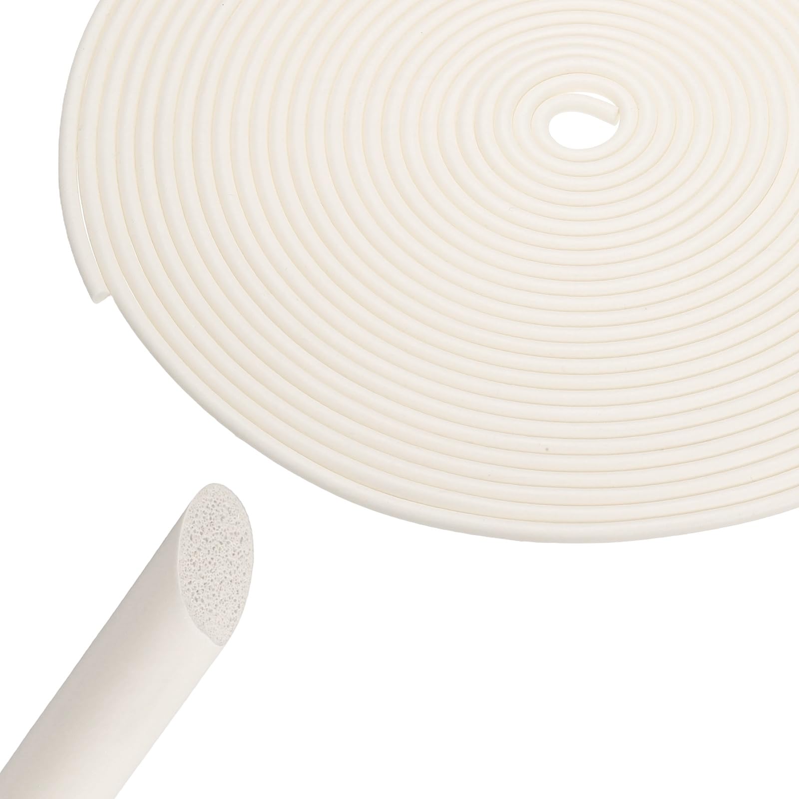 sourcing map Backer Rod, 2mm x 30m Silicone Rubber Foam Caulk Saver, Weather Strip Seal for Sealing Concrete Gaps, Expansion Joints, Crack Filling, Doors, Windows, White