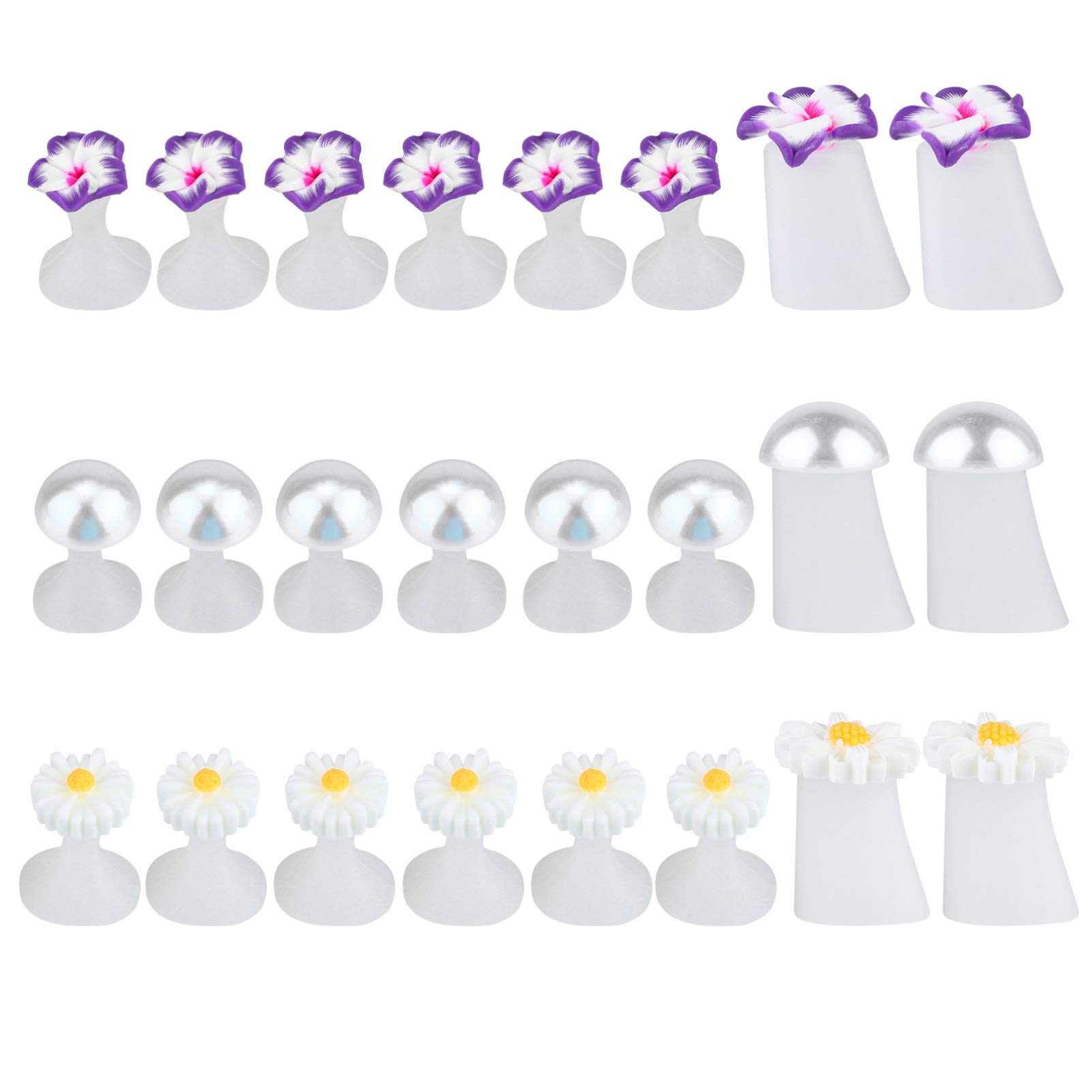 PartyKindom Nail Polish Toe Separators 24 Pack Silicone Toe Spacer for Pedicure Set