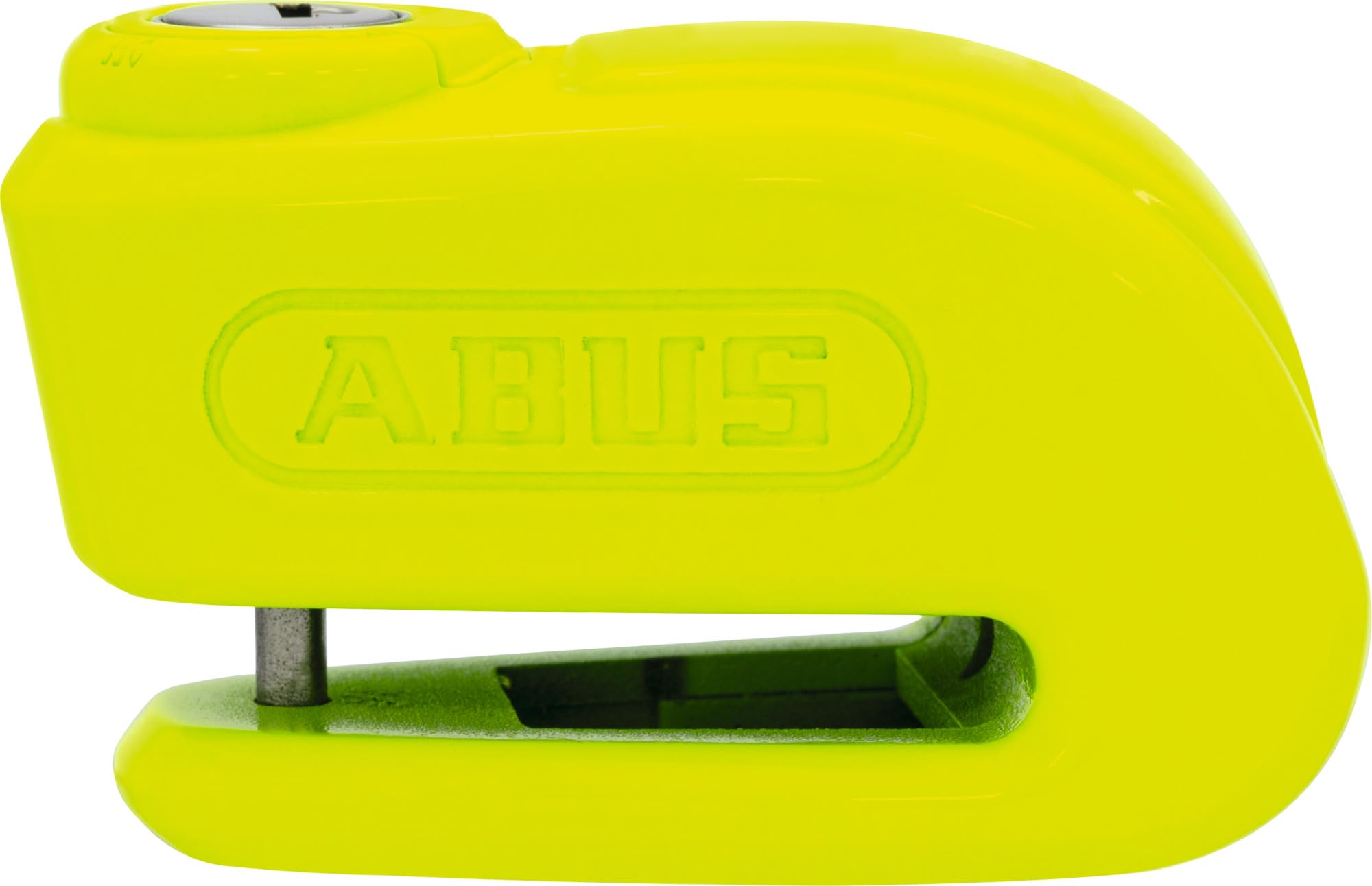 ABUS Blokada tarczy hamulcowej 355 Trigger Alpha 2.0 – blokada motocykla do skuterów – do zabezpieczenia w podróży i w garażu – z bolcem zamykającym o grubości 5 mm ze stali hartowanej – żółty