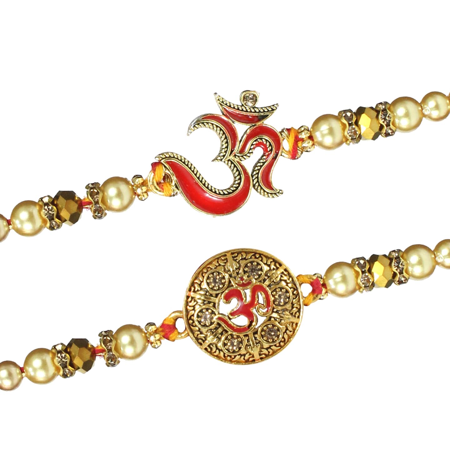 TIED RIBBONSBhai Dooj Rakhi Set for Brother - 2 Rakhis, Wishes Card, Tikka, Roli - Raksha Bandhan Bracelet