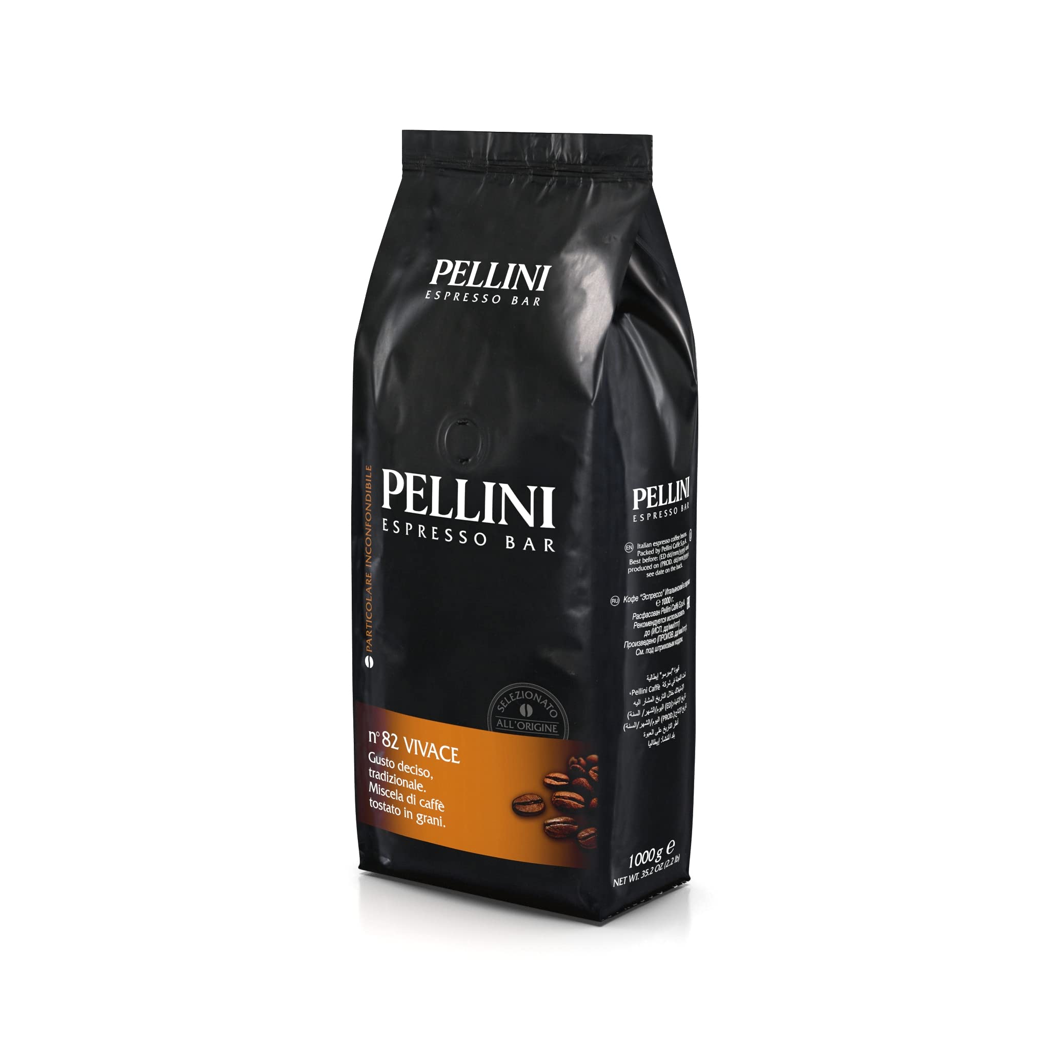 Pellini - Top 100% Arábica Granos 500 g & Caffè - Café en Grano Espresso Bar No. 82 Vivace - 1 kg