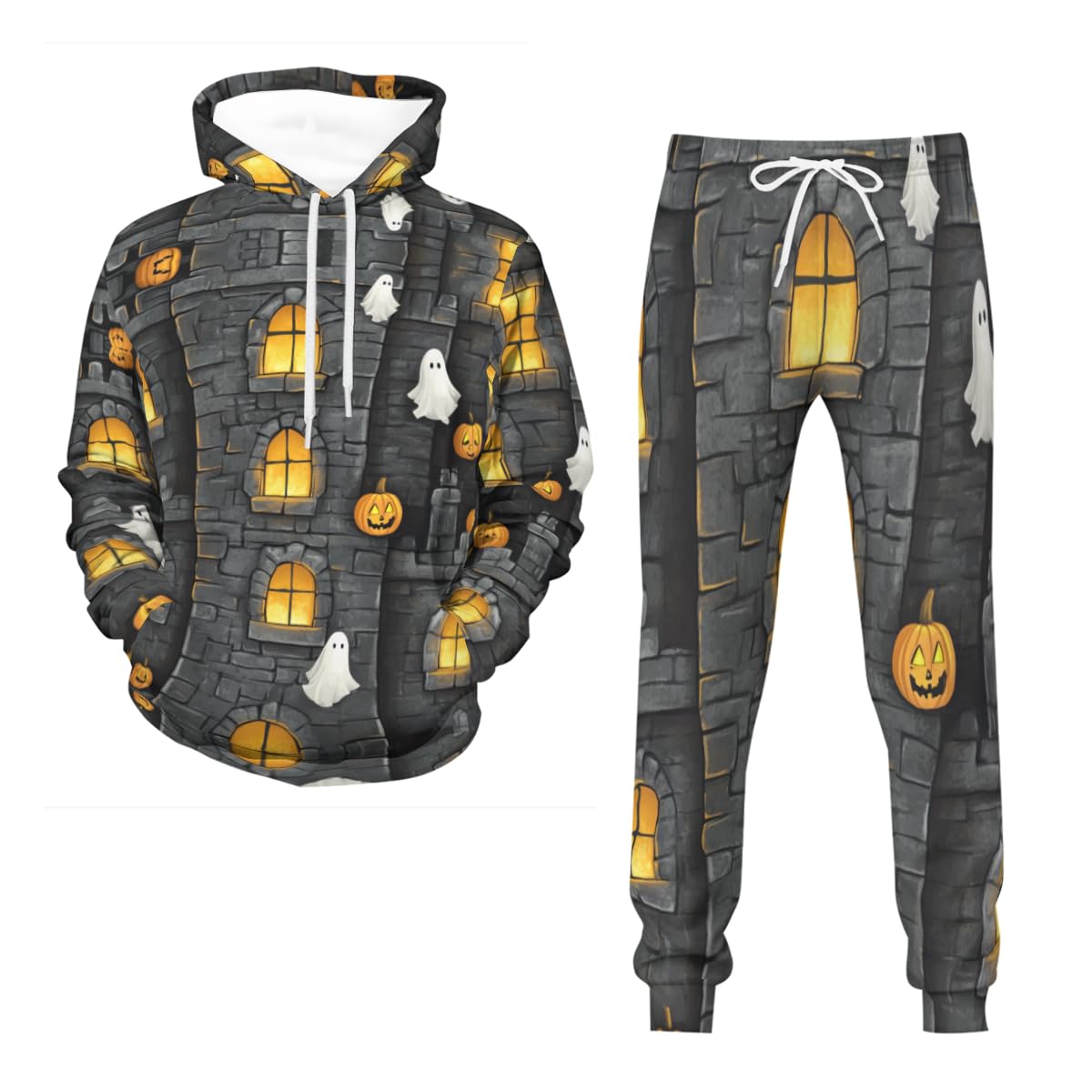 Survêtement à capuche homme pantalon de jogging décontracté ensemble automne 5XL - 7