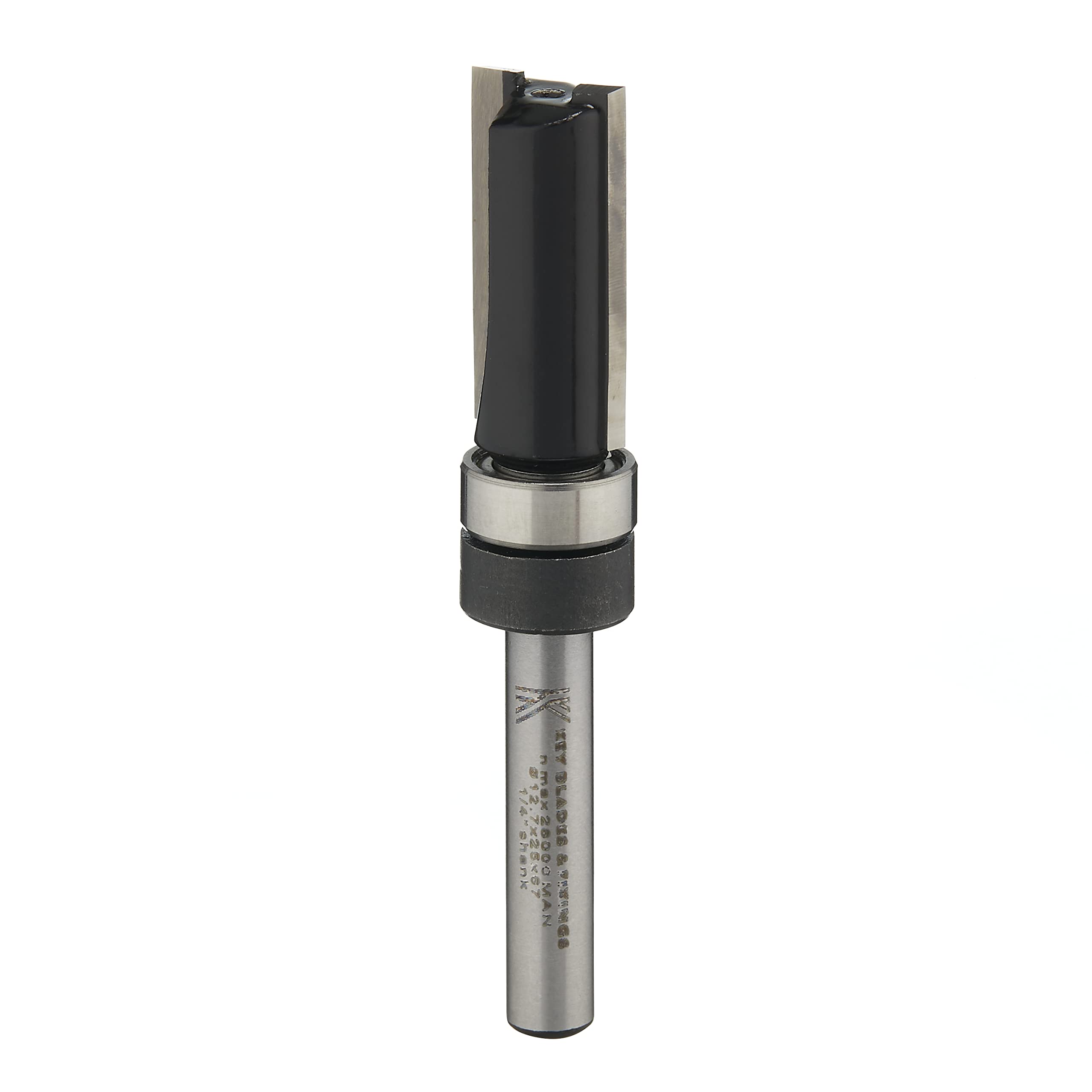 Fraise droite 1/4" 12mm 25.4mm R9 roulement supérieur bois rainure