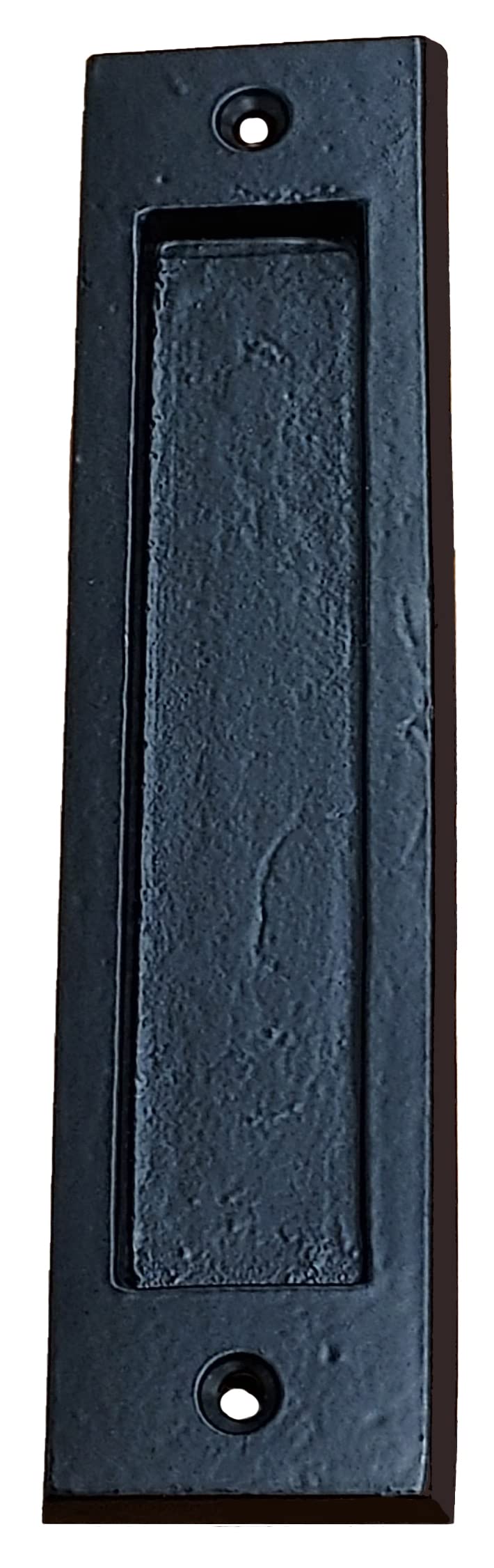 Finger Pull - Flush Pull, "Easy Mount" Modern, 7 Inch Smooth Sliding Door Pull, Finger Pull, Barn Door Handle (Black PC)
