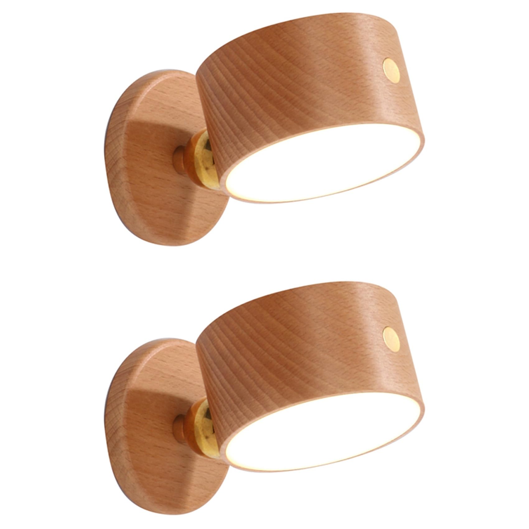 Applique Murale LED Rechargeable Sans Fil Lampe de Chevet Orientable Fixation Magnétique x2