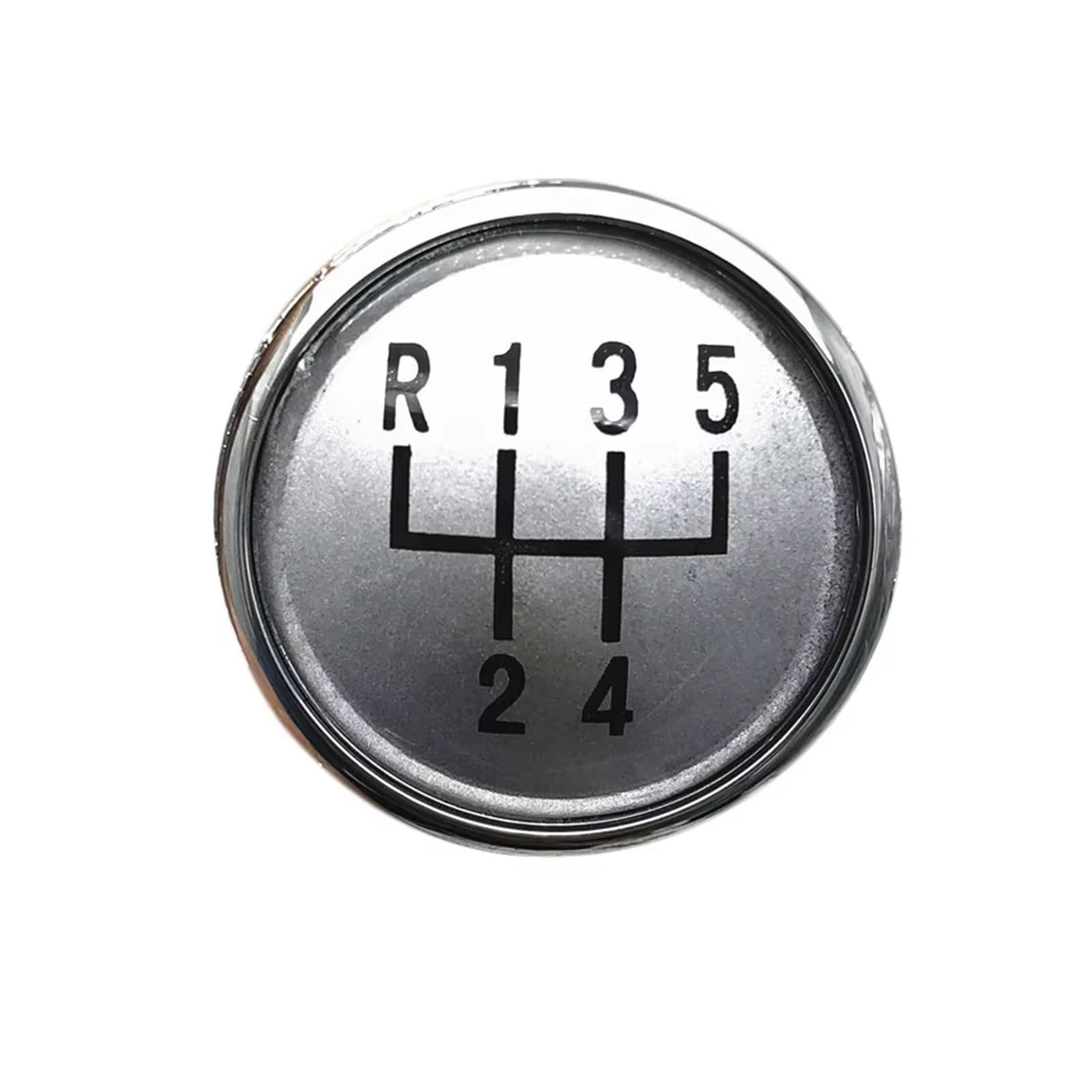 OUVECR Car Shift Gear Knob Handle for Seat for Cordoba for Ibiza for Inca 5/6 Speed Gear Shift Knob Cap Cover Car Interior Gear Shift Cover(Silver 5 Speed)