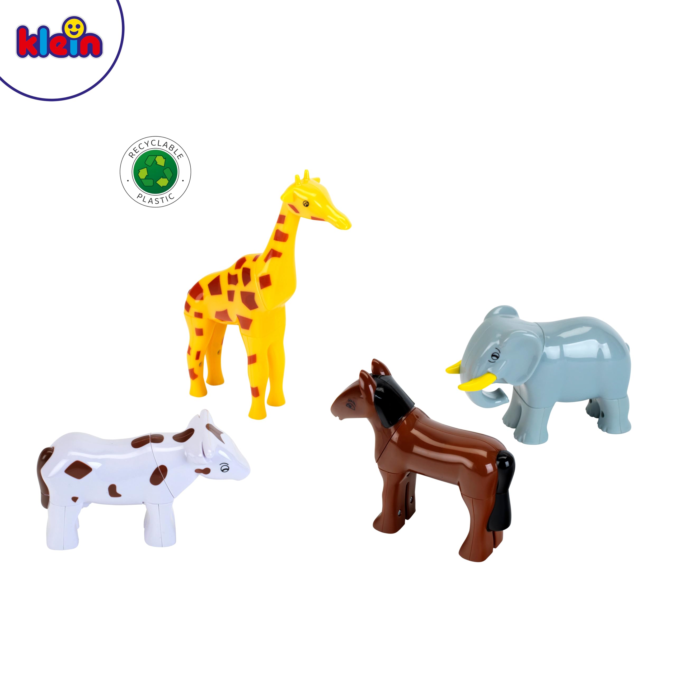 Theo Klein 71 Funny Puzzle Puzzle Magnetico in Astuccio, 4 Animali, I Pezzi del Puzzle vengono collegati tra Loro Tramite Calamite, Giocattolo per Bambini a Partire da 1 Anno