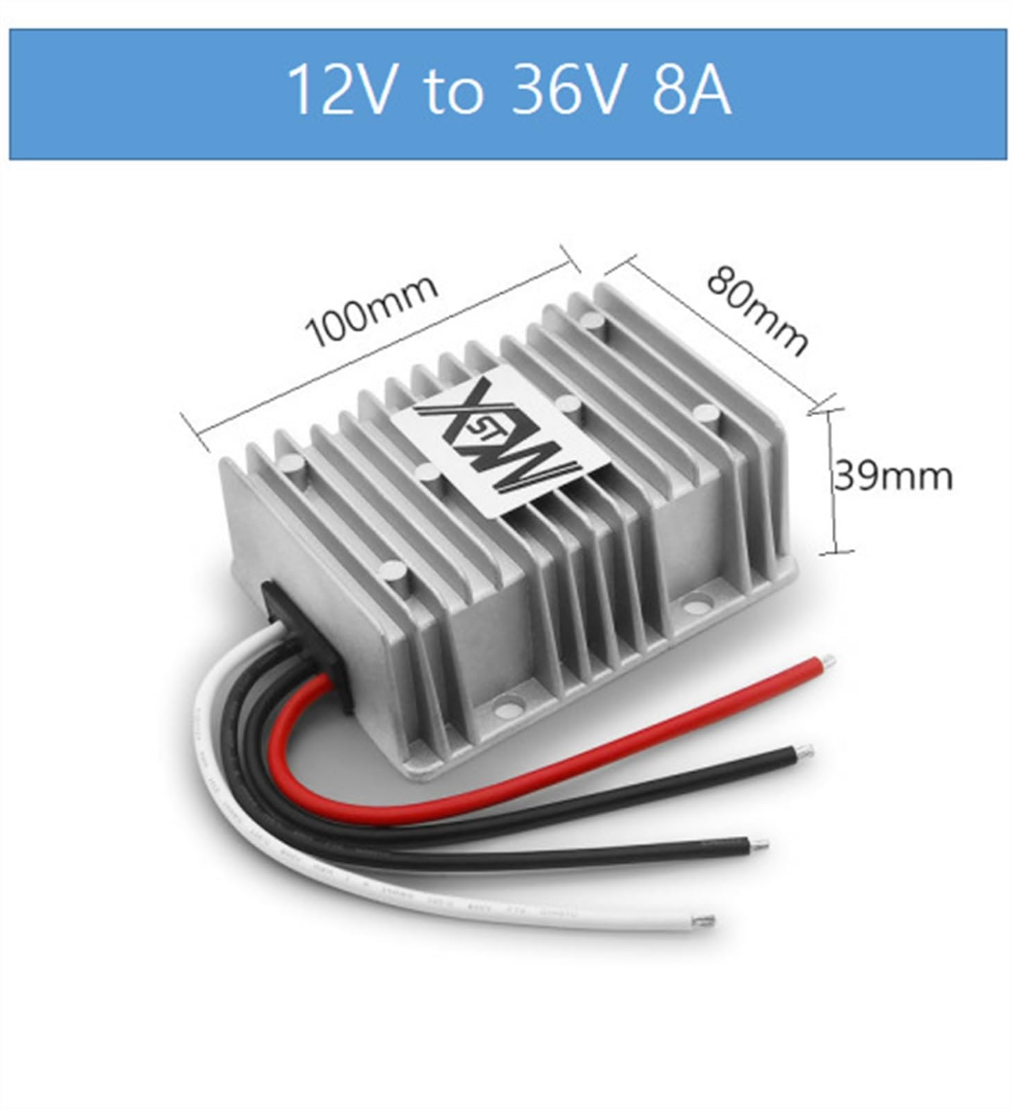 12 V do 36 DC/DC przetwornik Step Up Boost Power Converter VDC stabilizator 1 A 3 A 5 A 10 A 20 A 30 A moduł napięcia wyjściowego (aluminium 8A)