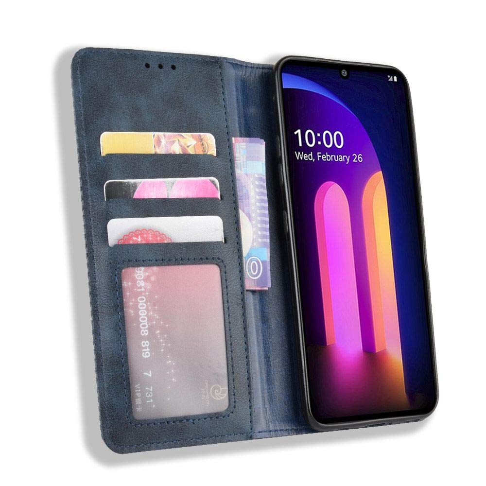 Manyip Custodia e Cover per LG K71,Custodia a Portafoglio in Pelle con Supporto per LG K71,Custodia Magnetica retrò per Telefono, Custodia con Slot per schede