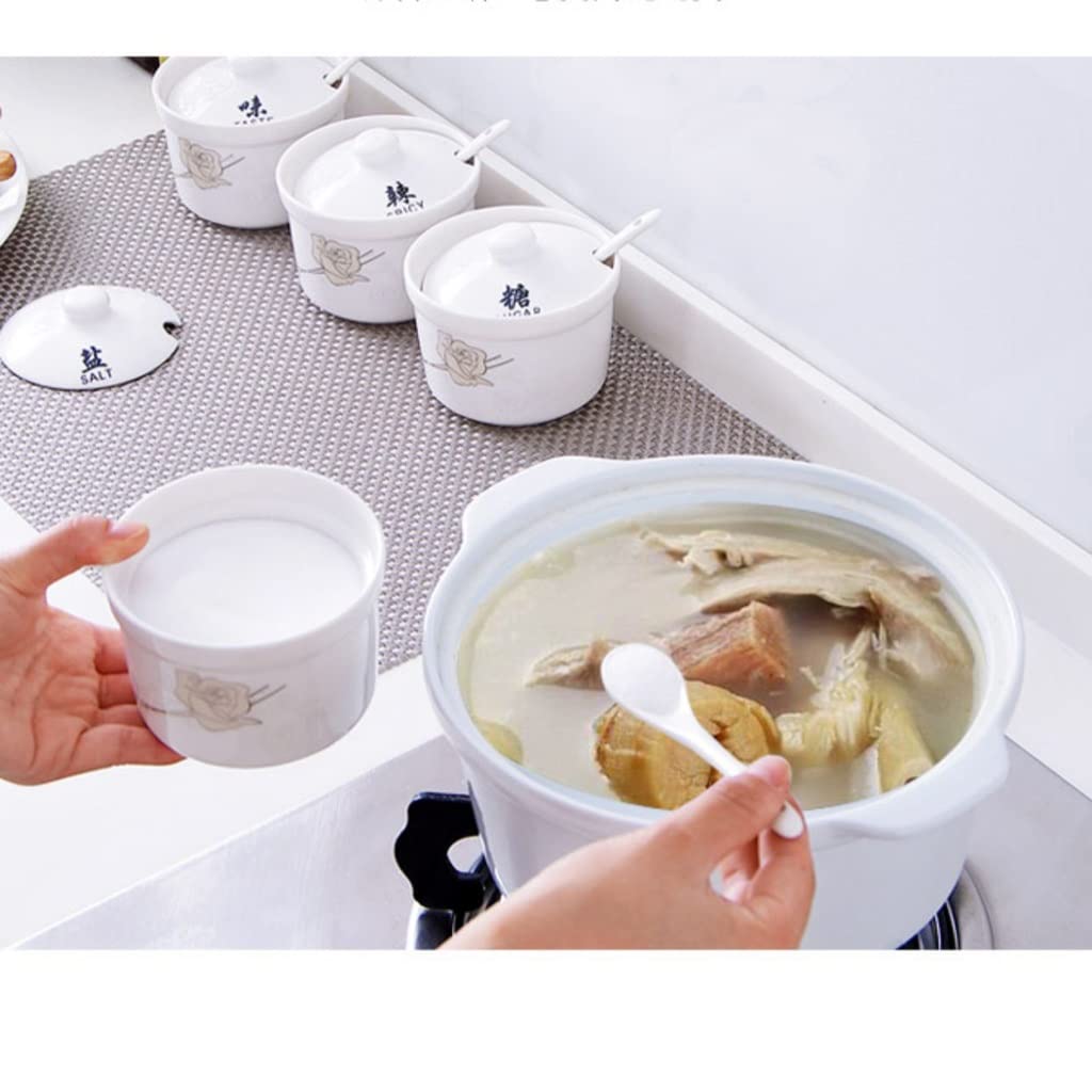 Set di Bottiglie per condimenti, Barattolo per condimenti in Ceramica con Coperchio, Creativo, Rotondo, per la casa, Barattolo per condimenti, Scatola per condi,Photo Colore S