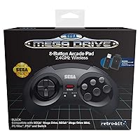Retro-Bit Sega MD 8-B 2.4G Wl NERO - Not Machine Specific Mac OS X