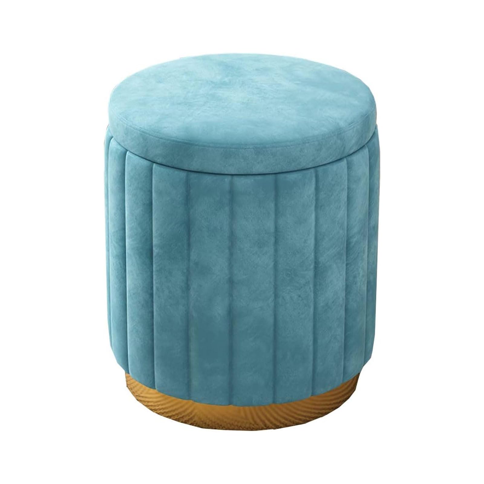 LMMIAOZ Velvet Ottoman Storage Stool Upholstered Pouf for Bedroom Seating Footrest Stylish Shoe Changing Solution Modern Home Decor Essential