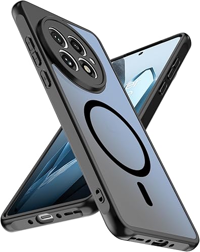 Natbok Funda compatible con Honor 90 Lite, TPU flexible textura cepillada antideslizante protección militar a prueba de golpes, funda delgada para