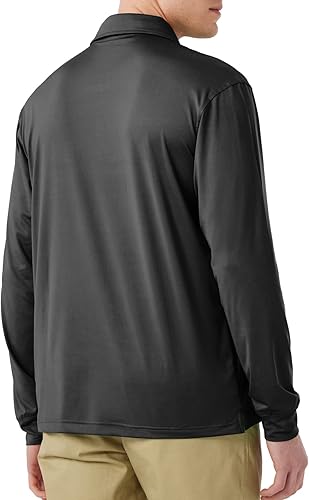 Miniatura 3 de NAVISKIN Polo para hombre de secado rápido UPF 50 manga larga y corta absorbe la humedad