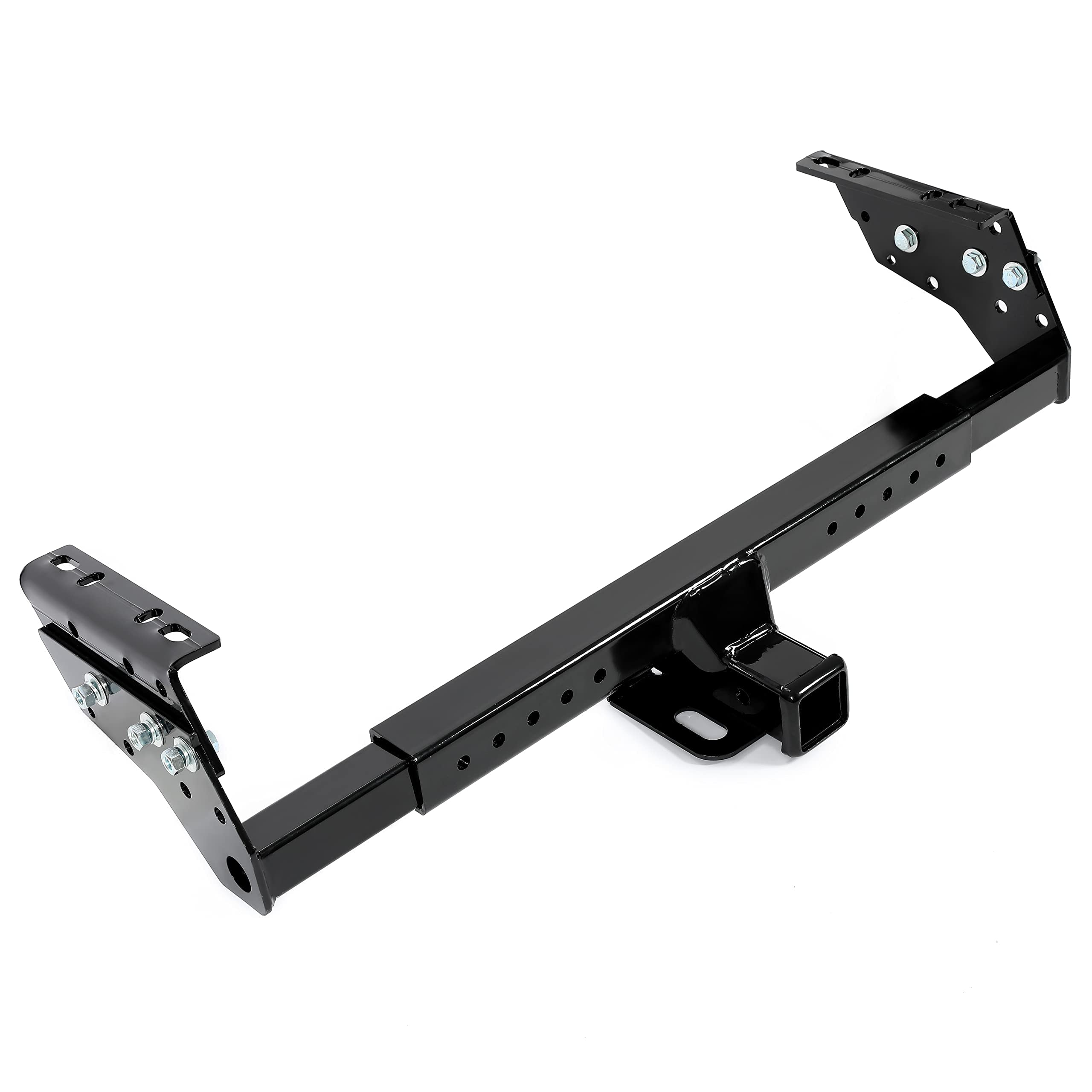 KUAFU Adjustable 2" Class 3 Trailer Hitch 27”-44” Compatible with Select Chevrolet Chrysler Dodge Ford GMC Isuzu Jeep Mazda Nissan Plymouth Black Replace for 37042