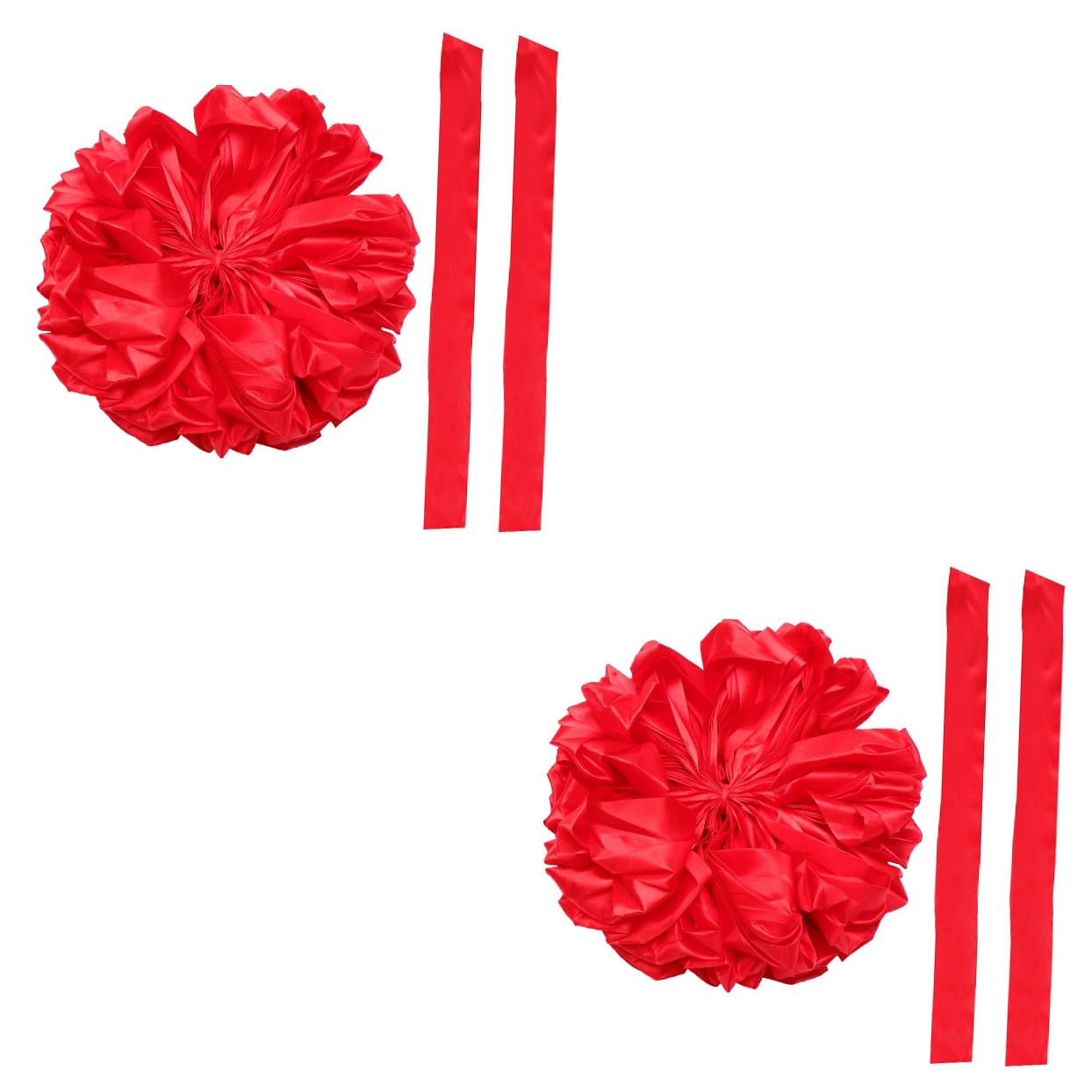 Ciieeo 2 STK Hochzeit Auto Dekoration Blumenstrauß Blumenschleifen im Hochzeitsauto Bandschneideversorgung seidenband bandfeile blumendeko Blumenball-Requisite Ornament Seidenmaterial rot