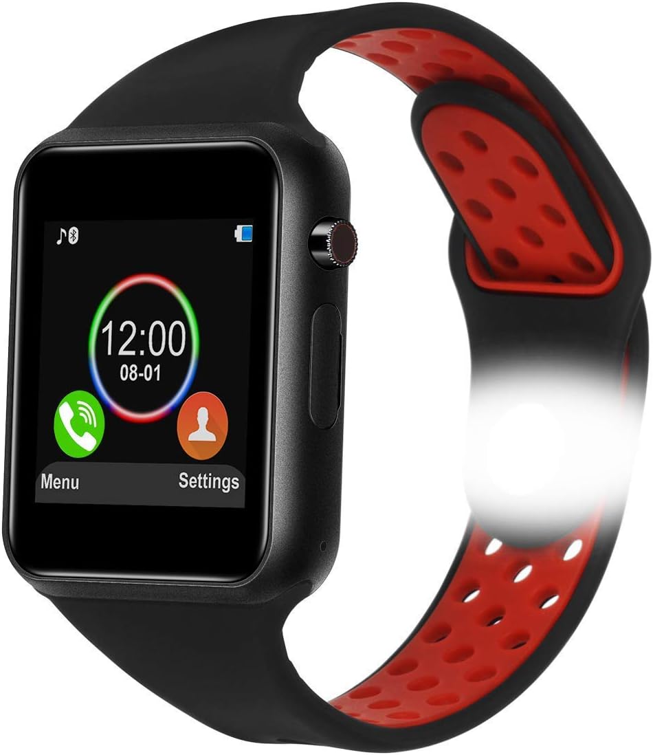 Smartwatch for Android Phones,HongTu Bluetooth Smart Watch Fitness Tracker with SIM TF Card Slot Camera Pedometer for iOS iPhone Android Samsung LG Women Men Kids