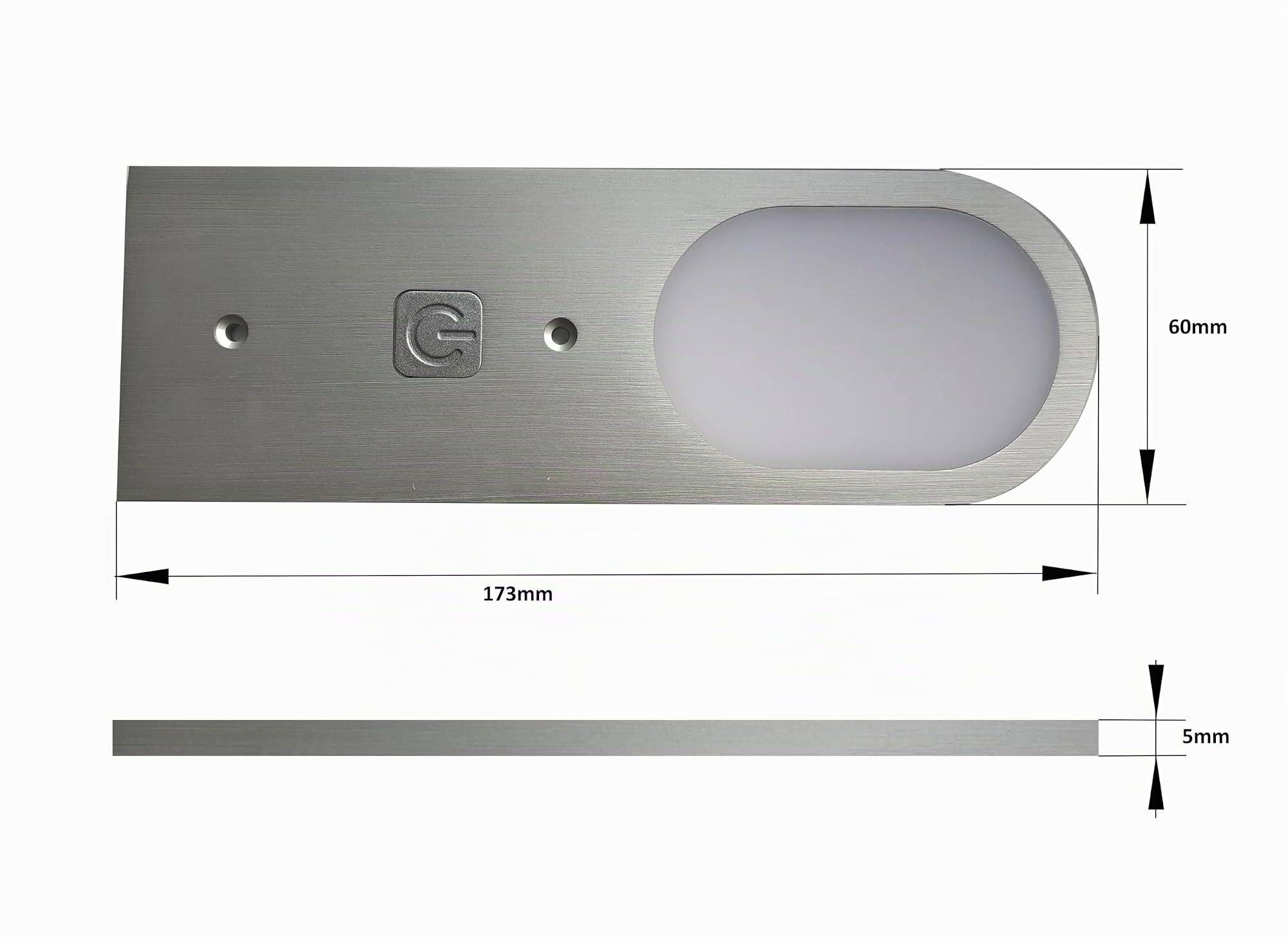 ACCE aluminium unterbauleuchten Küche- Möbel-schrankleuchten, supper dünn, inkl Konverter ein Strahler mit Touchsensorschalter, dimmbar, neutralweiß oder warmweiß (warmweiß, 3er set)…