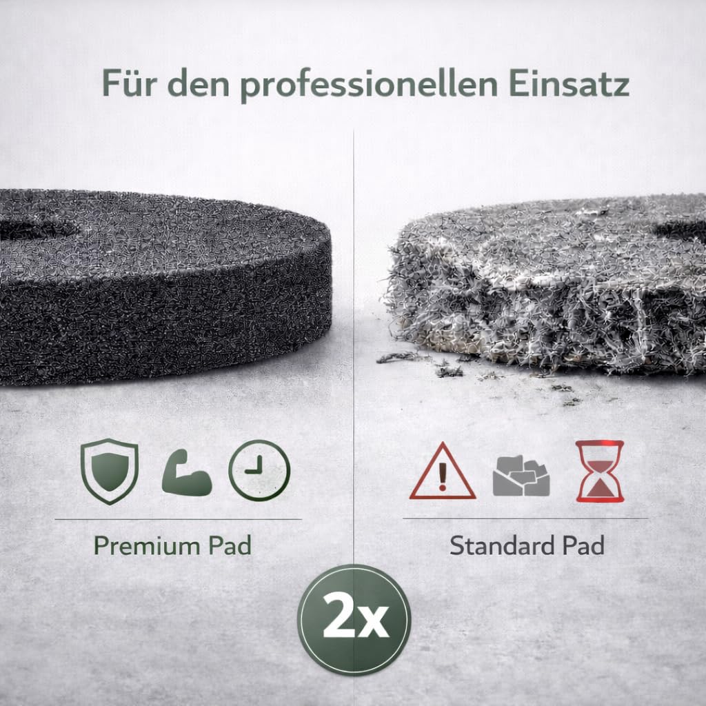 UNITEX WORKSAFE Superpad nero Ø 432 mm (17″) – tampone per stripping per macchine monolastre, altamente aggressivo, lavabile, 100% poliestere riciclato (PET) – 5 pezzi
