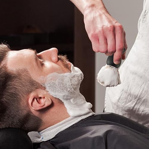 Miniatura 9 de Juego de brochas de afeitar para hombre, cepillo de afeitar de cerdas de jabalí, cuenco de afeitar de acero inoxidable y soporte, 3.5 onzas, jabón