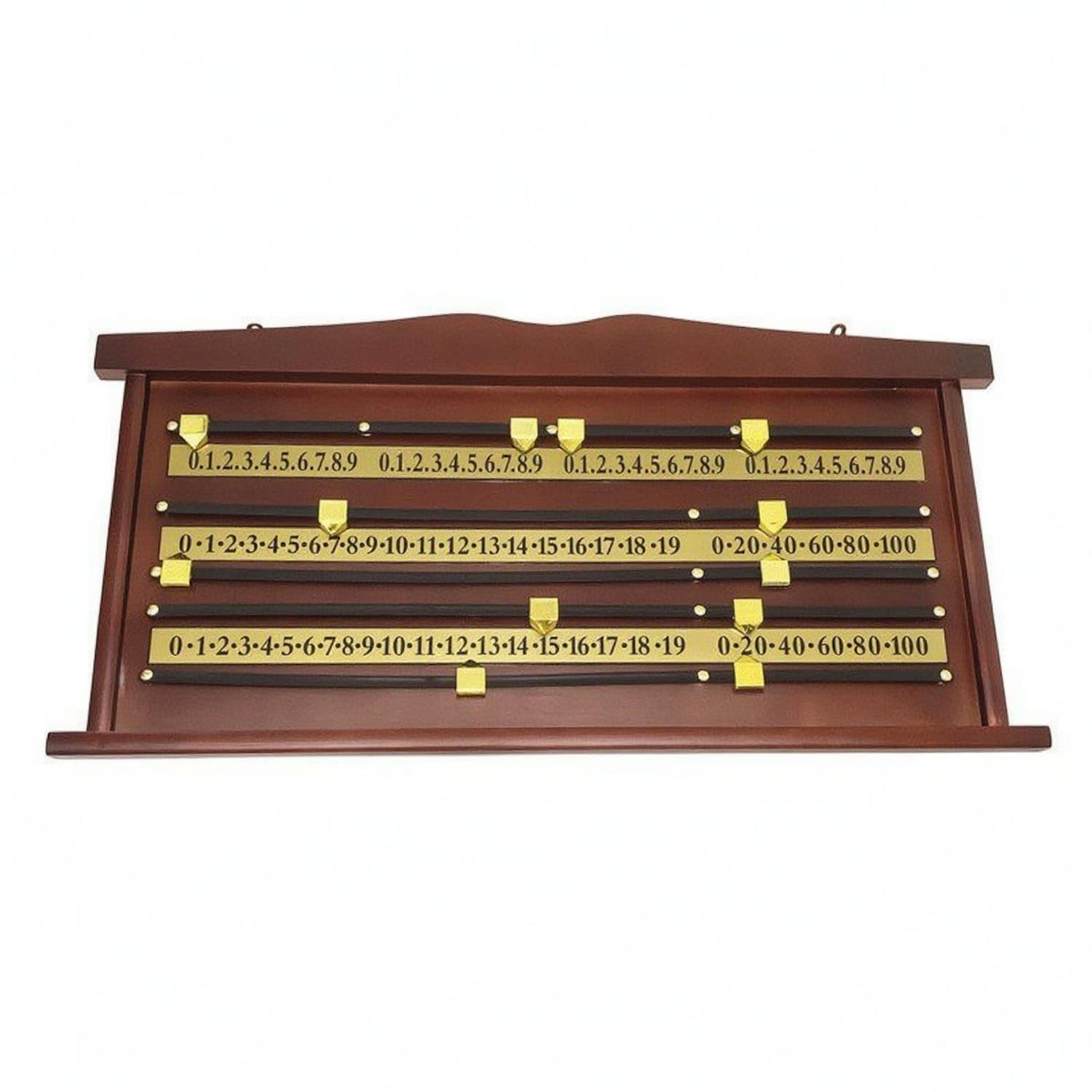 Wood-Finish Billiards Scoring Board Mahogany ABS Wood Gold | Construction Score Tracking Wall Display Visible Layout Game Wood Gold Mahogany ABS-picture-10