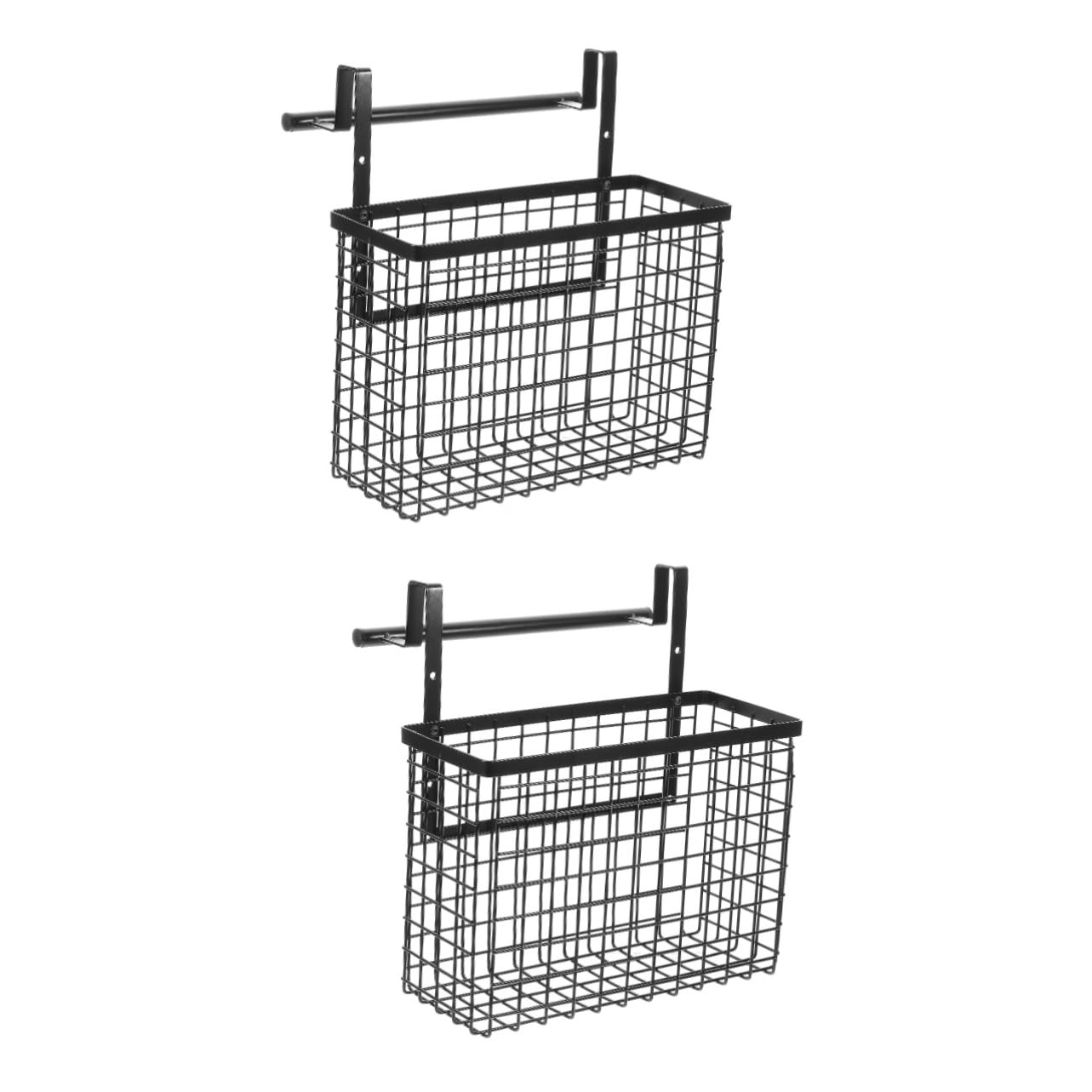 Ciieeo 2pcs Hanging Organizer Basket over The Door over Cabinet Storage Kitchen Door Basket