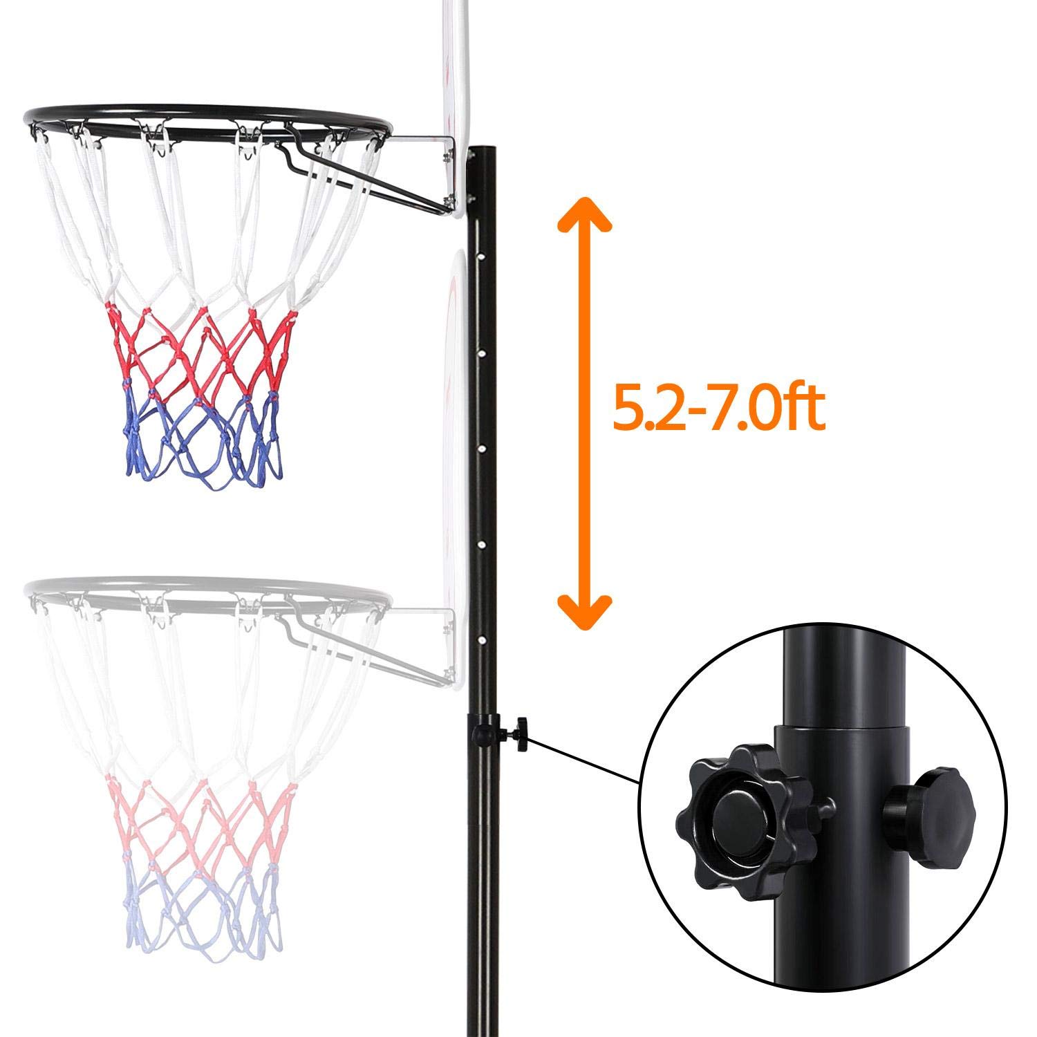 Buy Yaheetech Portable Basketball Hoop System for Youth Indoor Outdoor