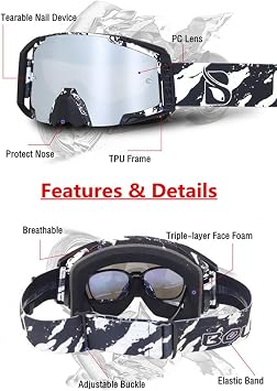 HONCENMAX Motorcycle Goggles