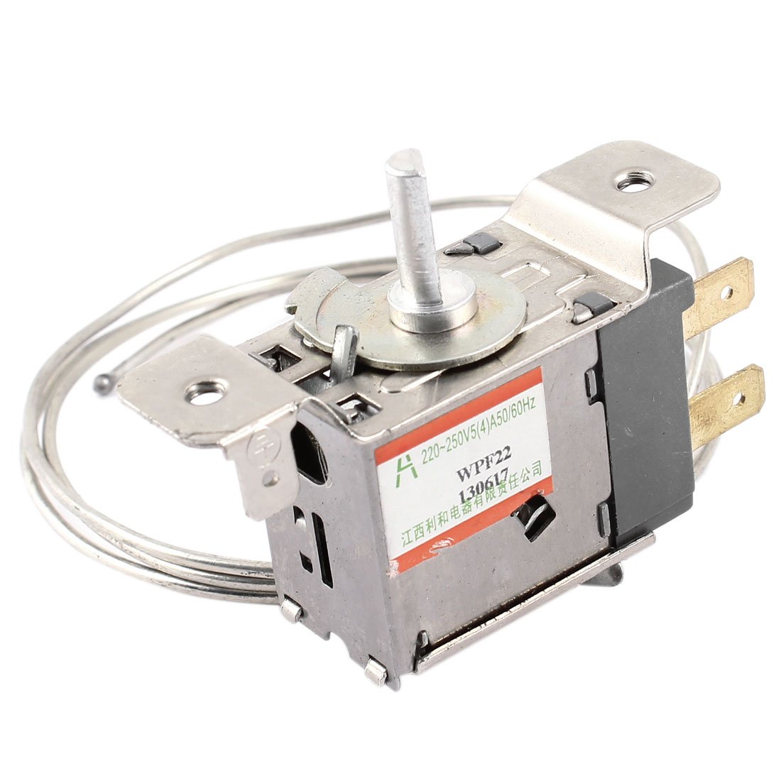 Sourcing Map Silver Sourcingmap Ac 220-250V 5A Metal 2 Pin Refrigerator Temperature Control Thermostat