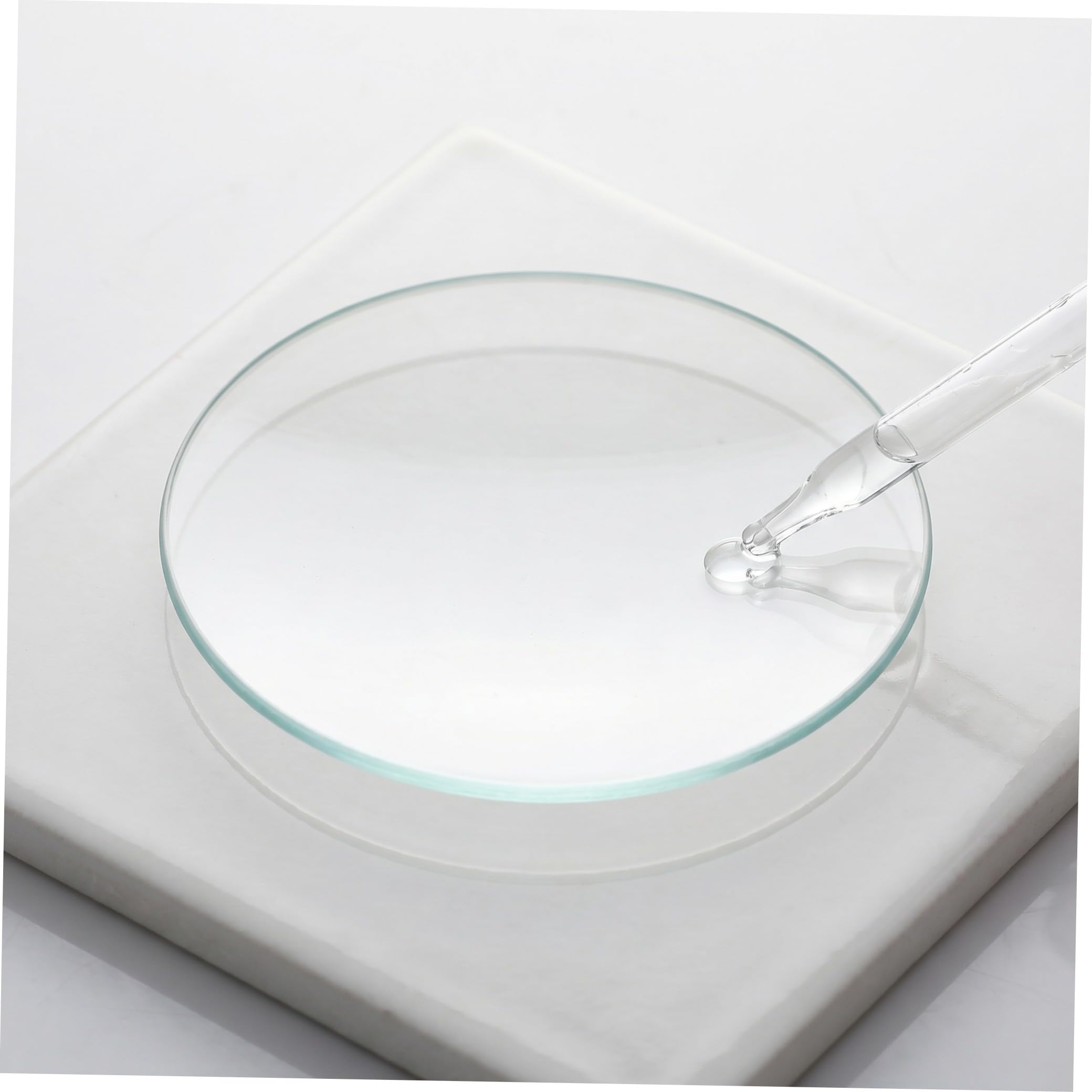 VALICLUD 10 Pezzi Vetro da Laboratorio Superficie Liscia per Esperimenti Scientifici con Piastra di Vetro Rotonda Resistente Verifiche Precise