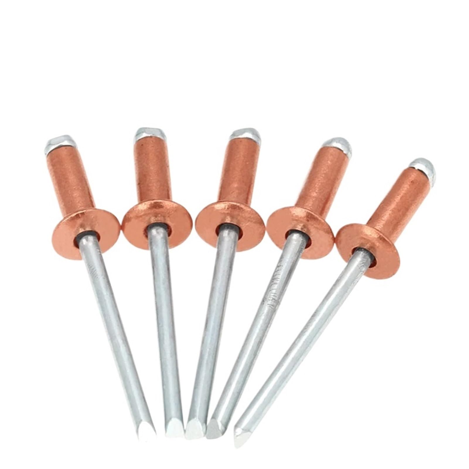 remaches ciegos, Remache ciego con núcleo de cobre rojo, remaches tracción M2.4 M3.2 M4 .8 M5, clavos cabeza redonda tipo abierto alta resistencia(8mm (10Pcs))