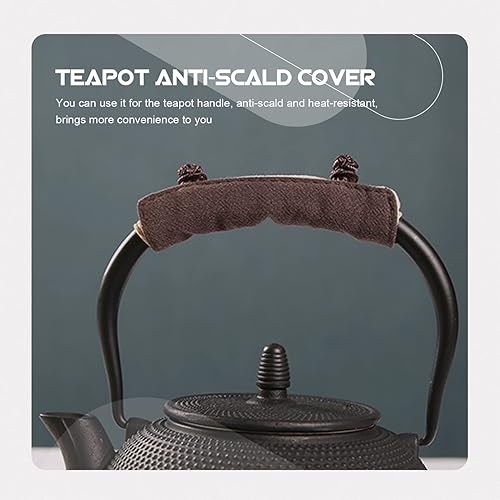 Miniatura 5 de FOMIYES Protectores de ollas para apilar la funda de la manija del hervidor de té, funda de tela vintage para mango caliente, funda lavable para