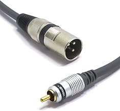 XLR Male to RCA Mono Cable 1.5 m Microphone Cable 3-Pin to RCA Adapter