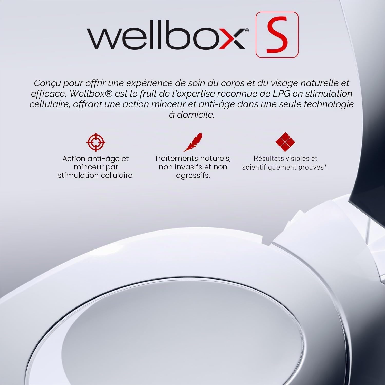 LPG - WELLBOX [S] - Appareil de Stimulation Cellulaire Anti-Âge et Stimulation Cellulaire - Méthode 100% Naturelle & Prouvée - Blanc