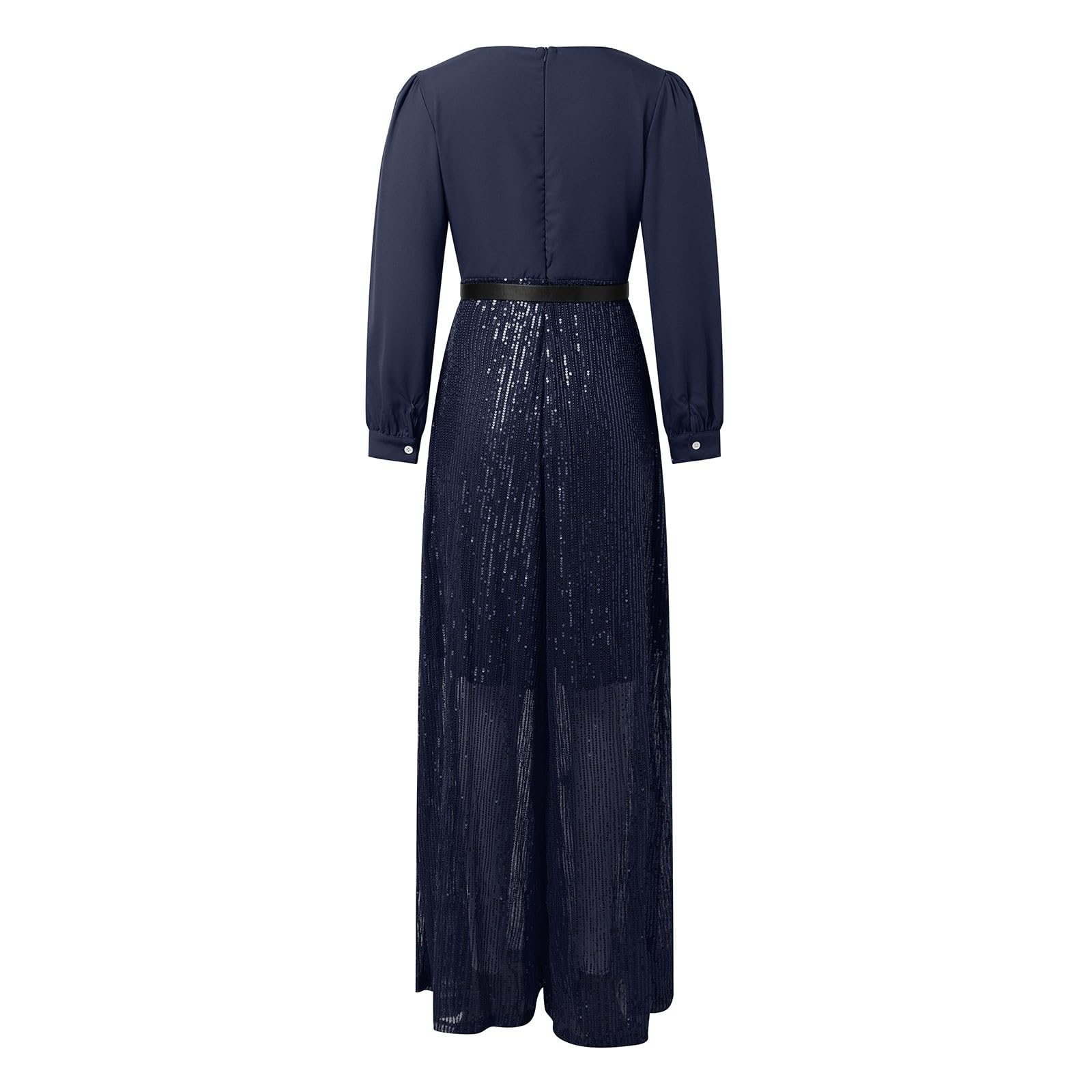 Jumpsuit Damen Elegant Lang, Hosenanzüge Für Damen Einfarbig Mit Ärmeln Overall Schicke Hosenanzüge Romper Lose Damen-Overalls Regular Locker Hosen Anzug Hochzeitsgast Outfit Weites Bein Playsuit
