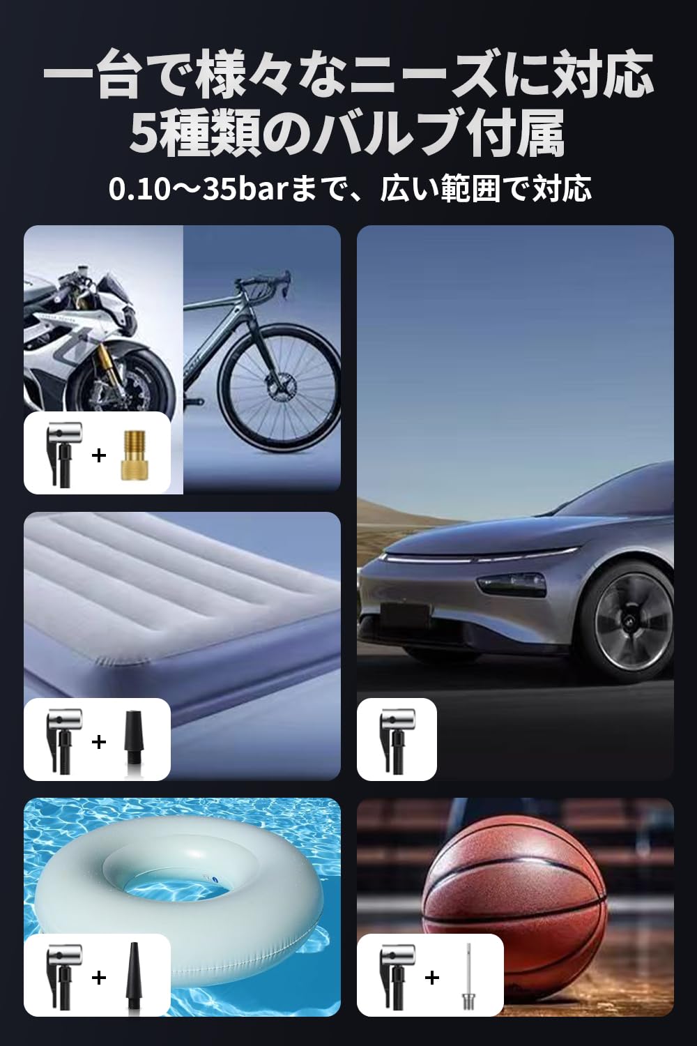Amazon.co.jp: CANANA 自転車 空気入れ 電動空気入れ【驚きのパワー