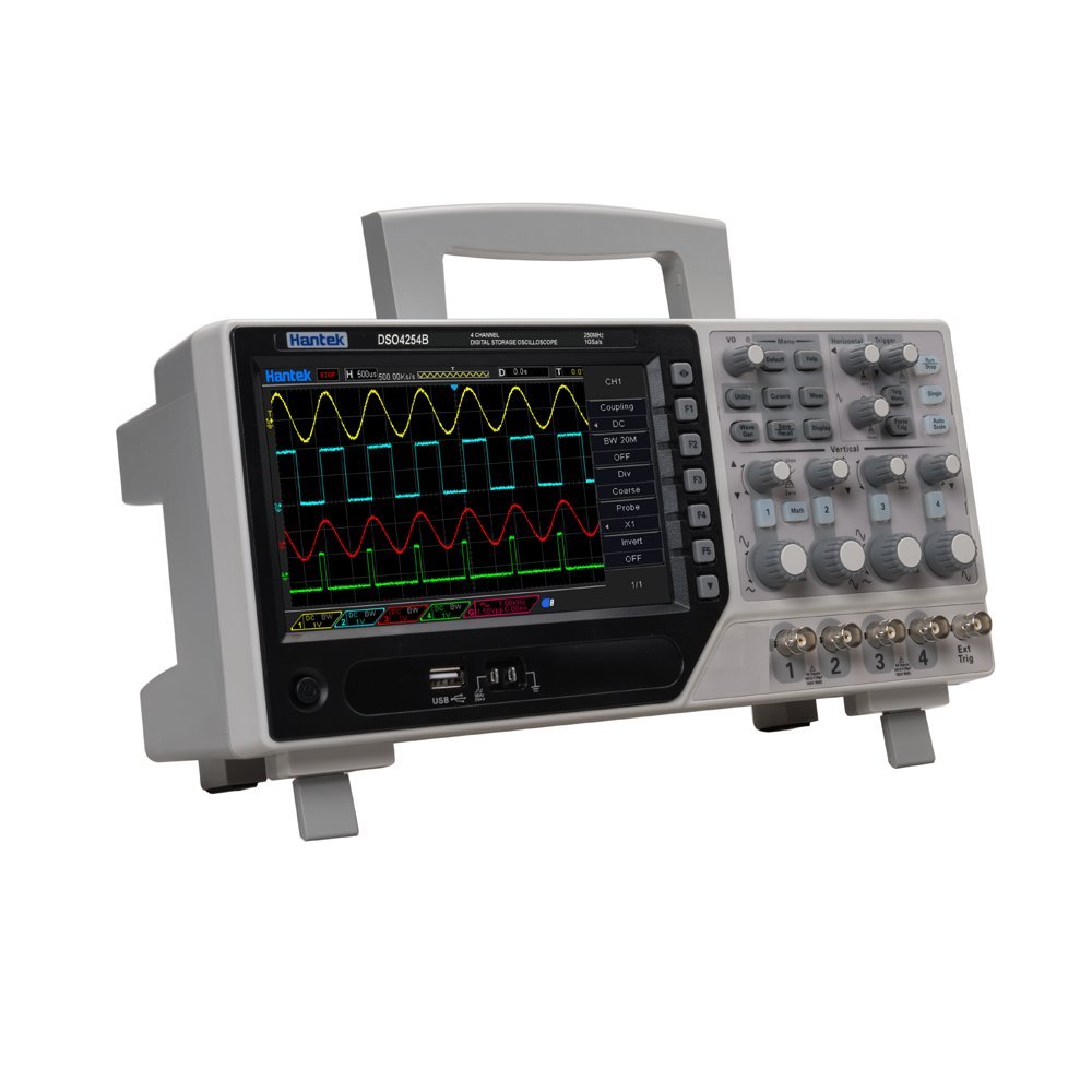 Hantek Qingdao 4CH Bench Portable Oscilloscope DOS4000B Series Hantek DSO DSO4084B DSO4104B DSO4204B DSO4254B 4CH Oscilloscope 7 inch 64K Color TFT(DSO4104B)
