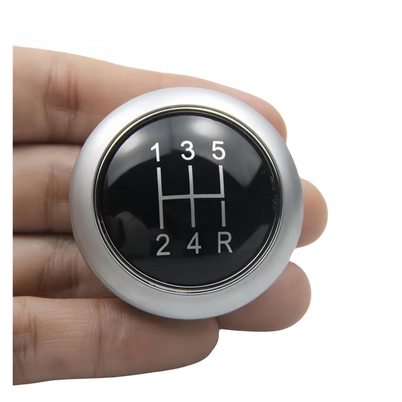 TPSOBRU Shift Gear Lever Knob for A4 B6 B7 B8 A6 S4 8K A5 8T 5/6 Speed Gear Shift Knob Stick Cover Cap Car Gear Shift Cover(12345R Silver)