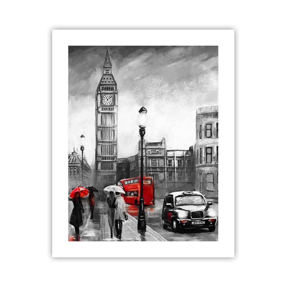 ARTTOR Poster da Parete Póster Sin Marco 40x50cm Londres bus Moderno Cuadros Decorativo Cuadros Pared Imágenes Decoracion Salon Dormitorio Cocina Wall Art Prints Decor - P2XPA40x50-3939
