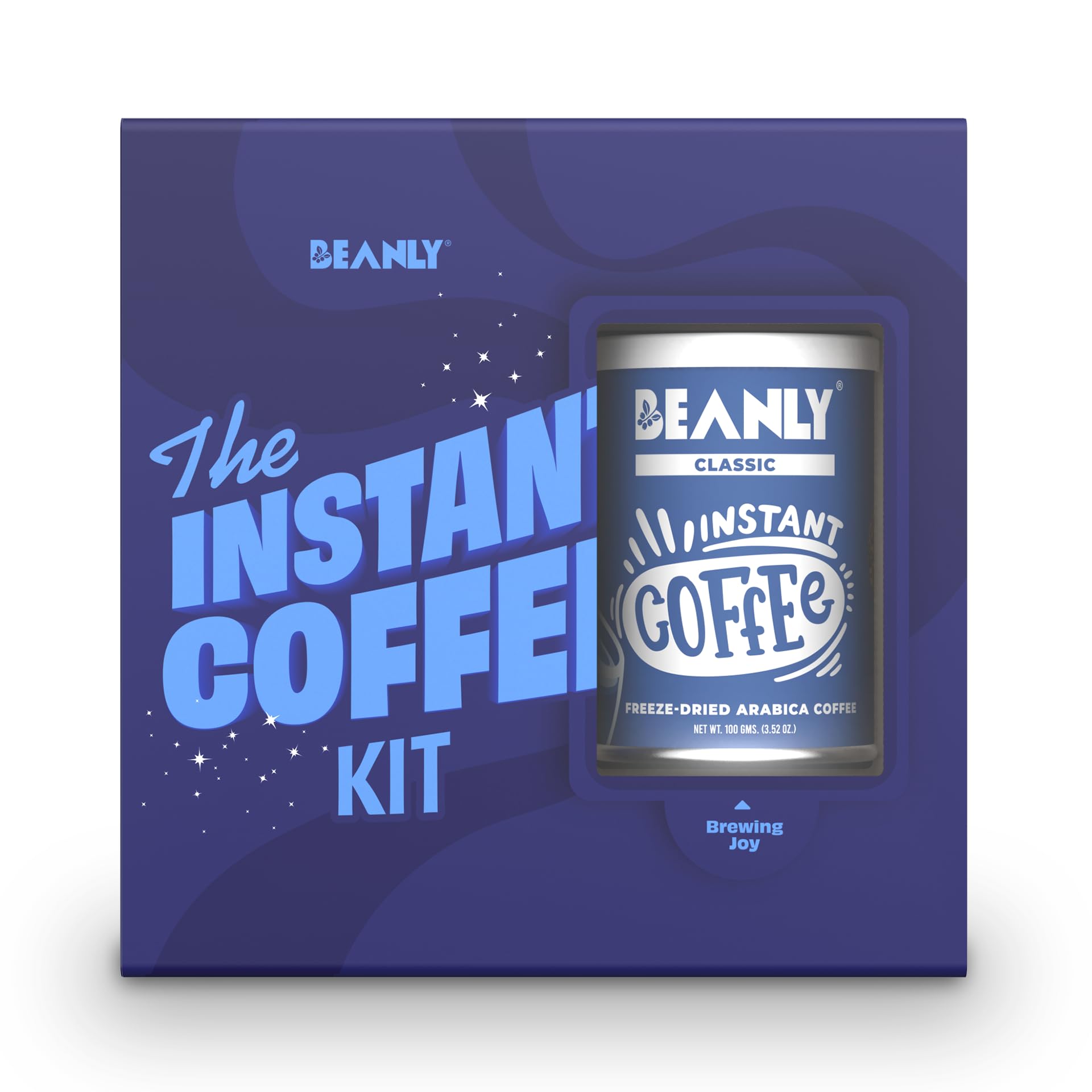 Beanly Premium Instant Coffee Kit| 1 Classic Coffee + 1 Premium Frother + 1 Mug | Makes 70 Cups | Gift For Birthday, Anniversary, Diwali | Gift for Women, Men | 100% Arabica Freeze Dried 100 gram