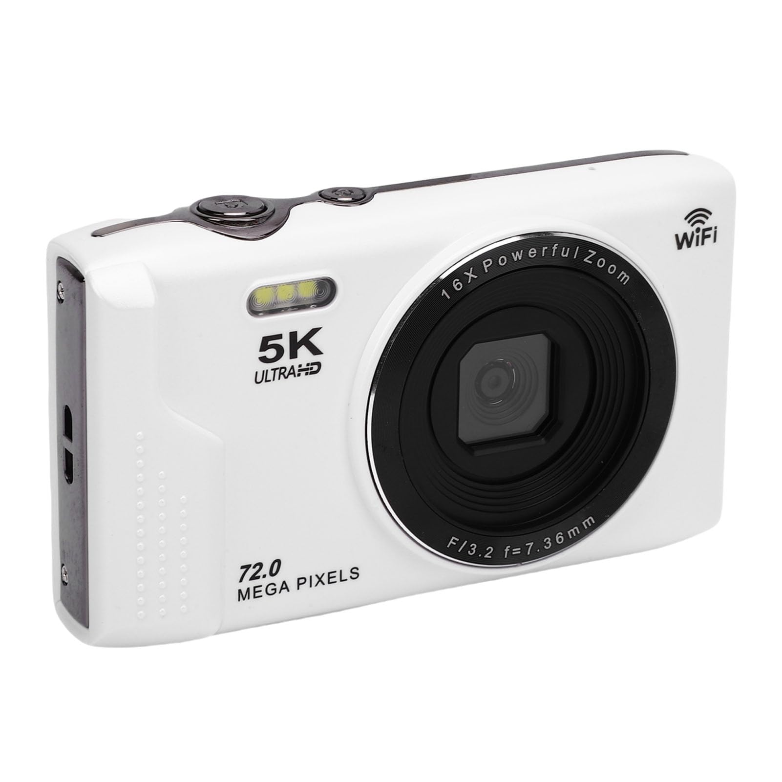 Amazon | 5Kデジタルカメラ、72MP UHD Wi-Fi Vlogカメラ、16倍ズーム