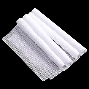 4 Pack Silicone Dehydrator Sheets,Non-stick Food Fruit Dryer Mats Reusable Steamer Mesh Mat for Fruit Dryer,Silicone Dehydrator Trays(9.45 x 9.45 inch)