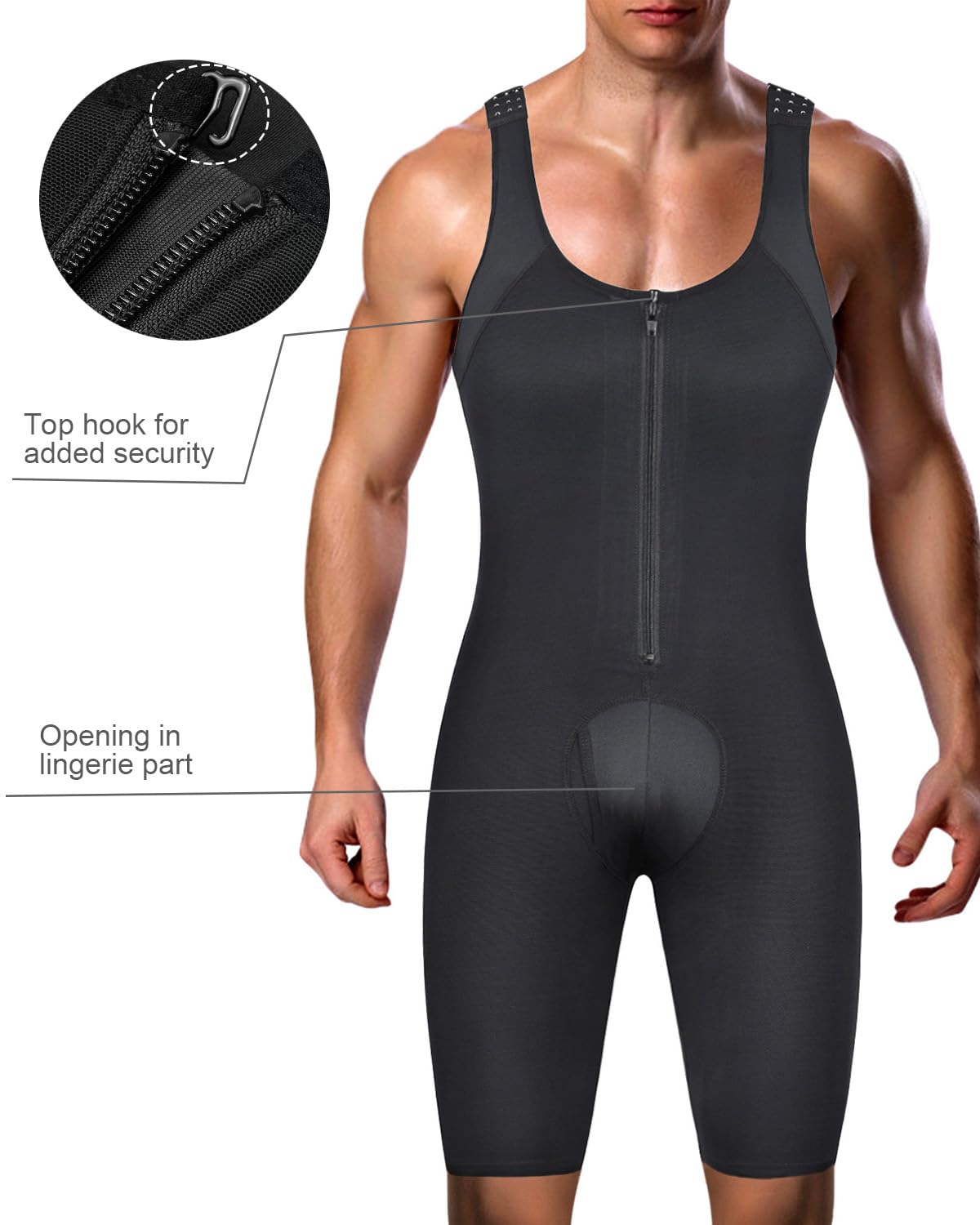 Maglietta Compressione Full Body Shaper Uomo Canotta Contenitiva Snellente Intimo Modellante Dimagrante Fascia Controllo Pancia Pantaloncini