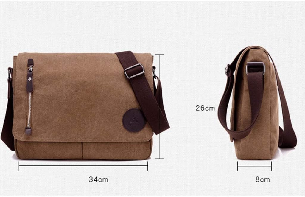 Brown shoulder bag, casual and, washed canvas, not easy to fade, you can carry it when you go out