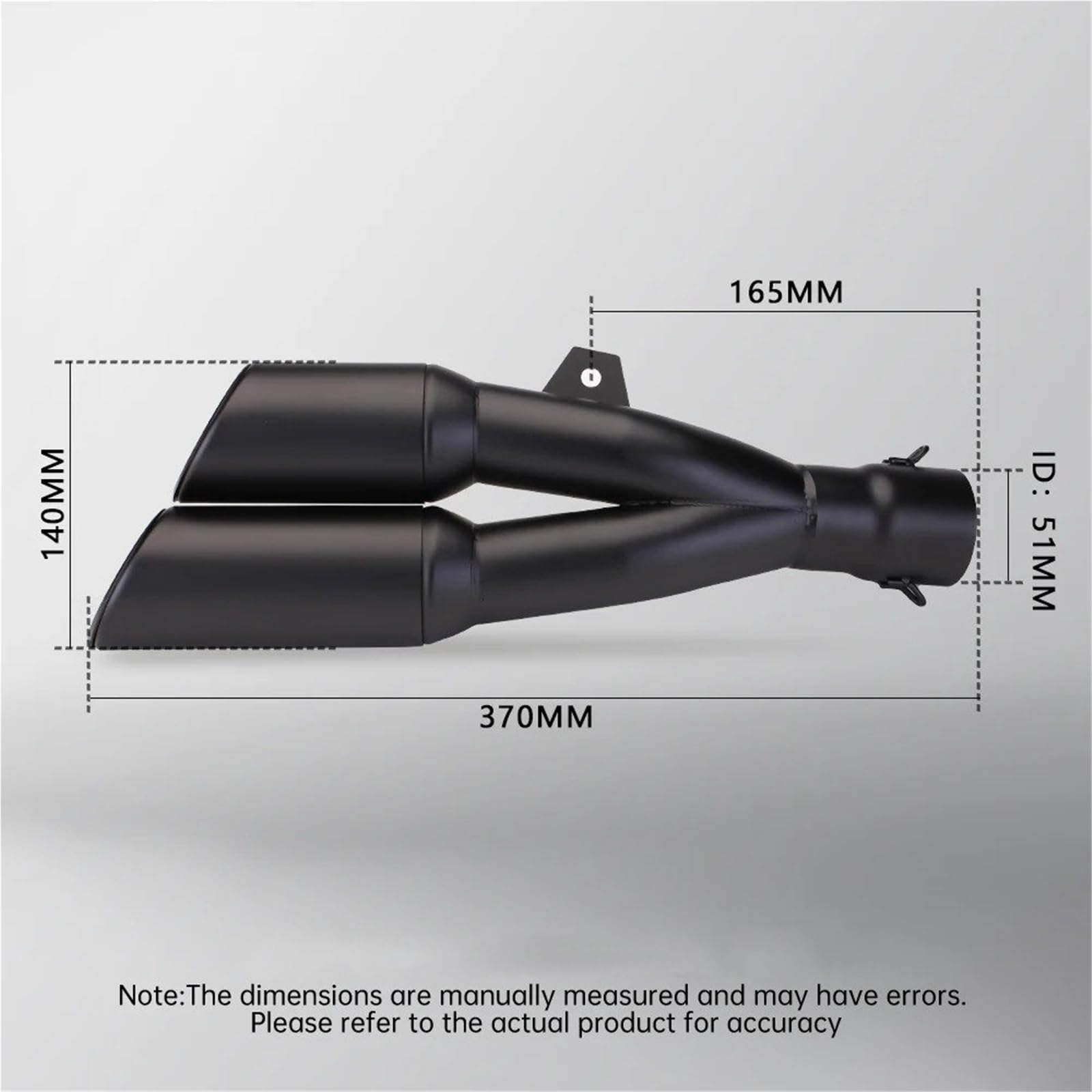 Tubo di scarico doppia uscita con DB black boy scarico marmitta moto marmitta moto marmitta Silenziatore moto(TYPE-C)