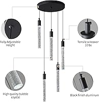 Vista 14 de Kitchen Island Lighting Modern Light Fixture Kitchen Island Pendant Light Dimmable LED Chrome Mini Pendant Lighting Dinning Room Living Room Chrome