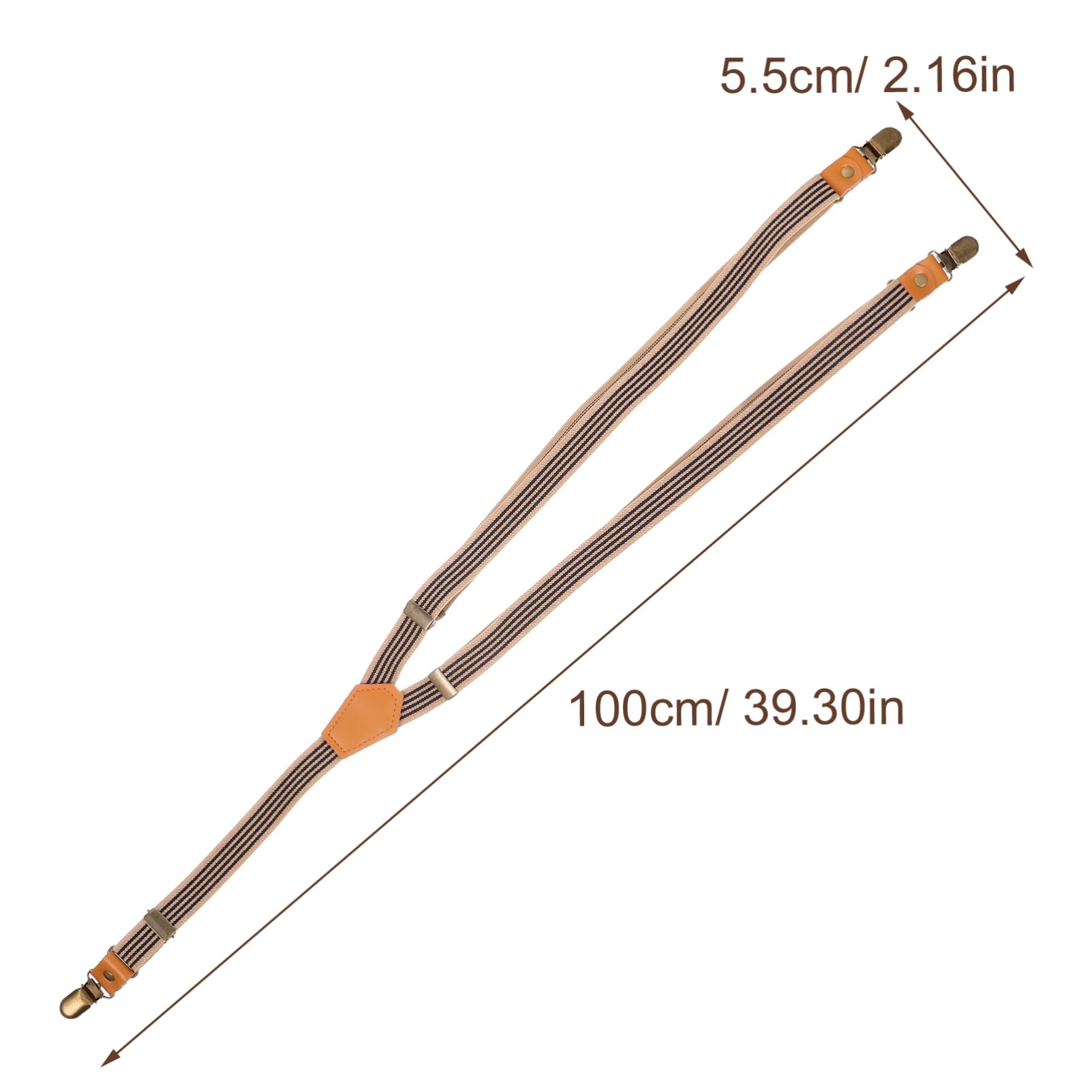 PartyKindom Duty Belt Suspenders Metal Multifunctional Elastic Strap Fabric Trousers Elastic Strap Suspenders